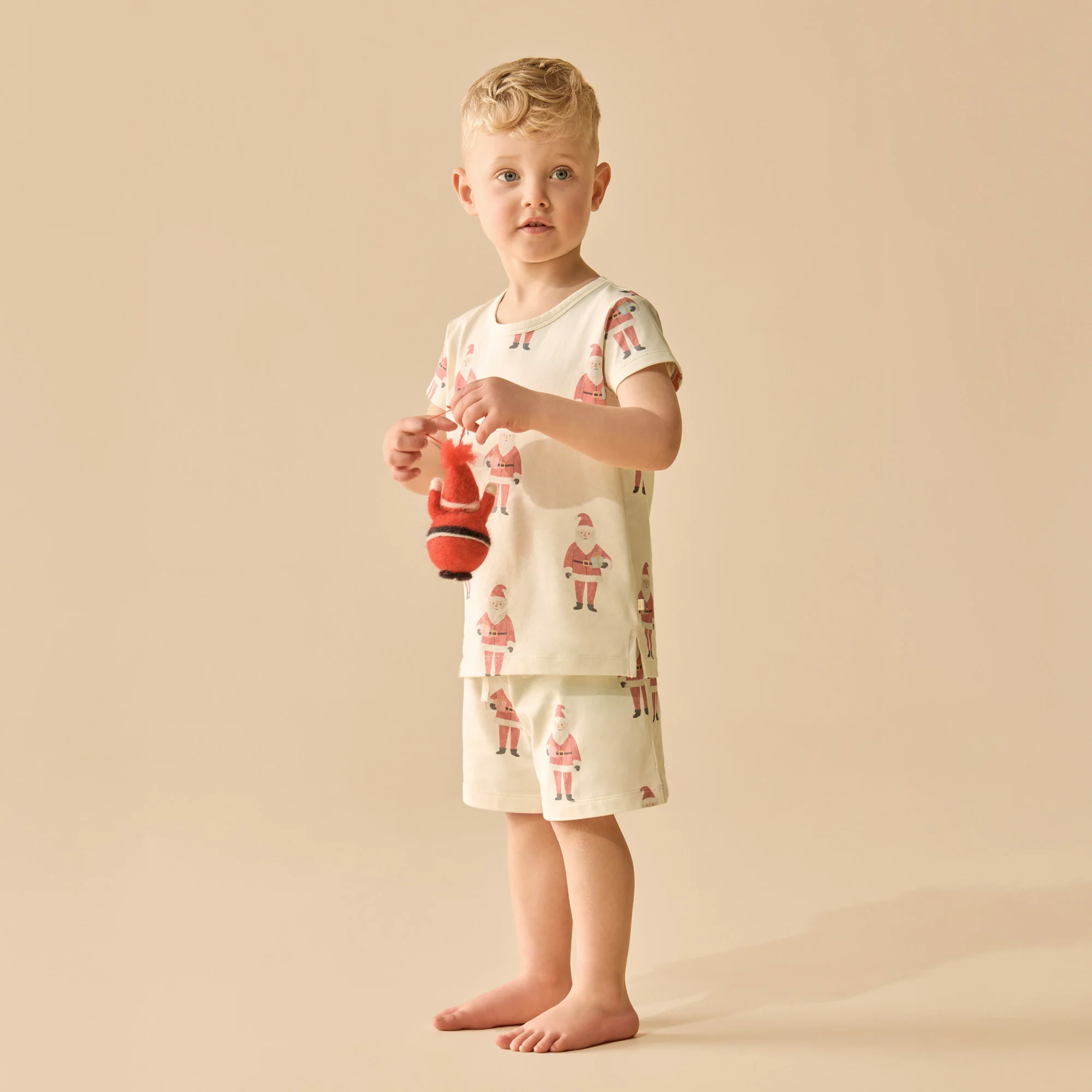Organic Short Sleeved Pyjamas - Ho Ho Ho - Image 2