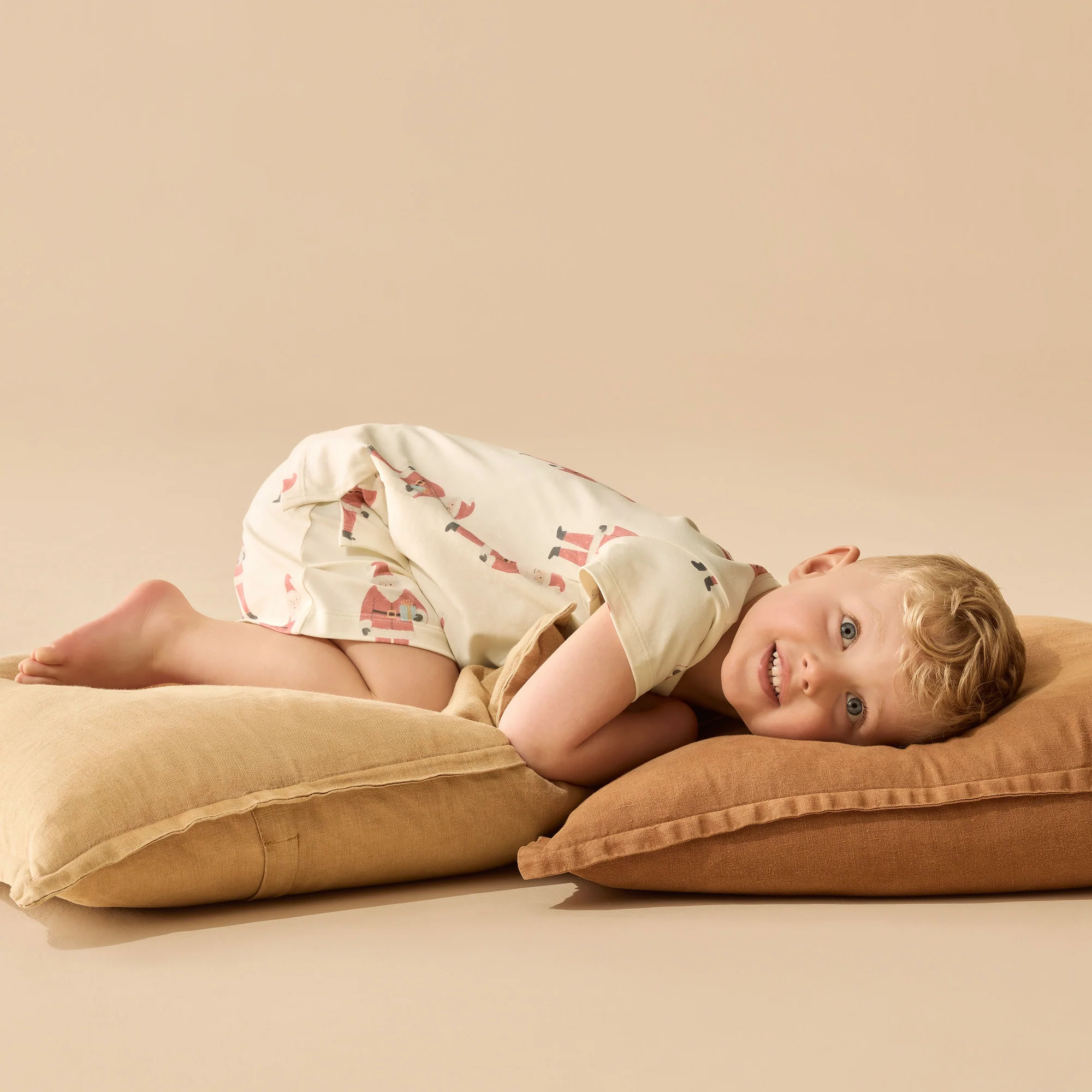 Organic Short Sleeved Pyjamas - Ho Ho Ho - Image 3