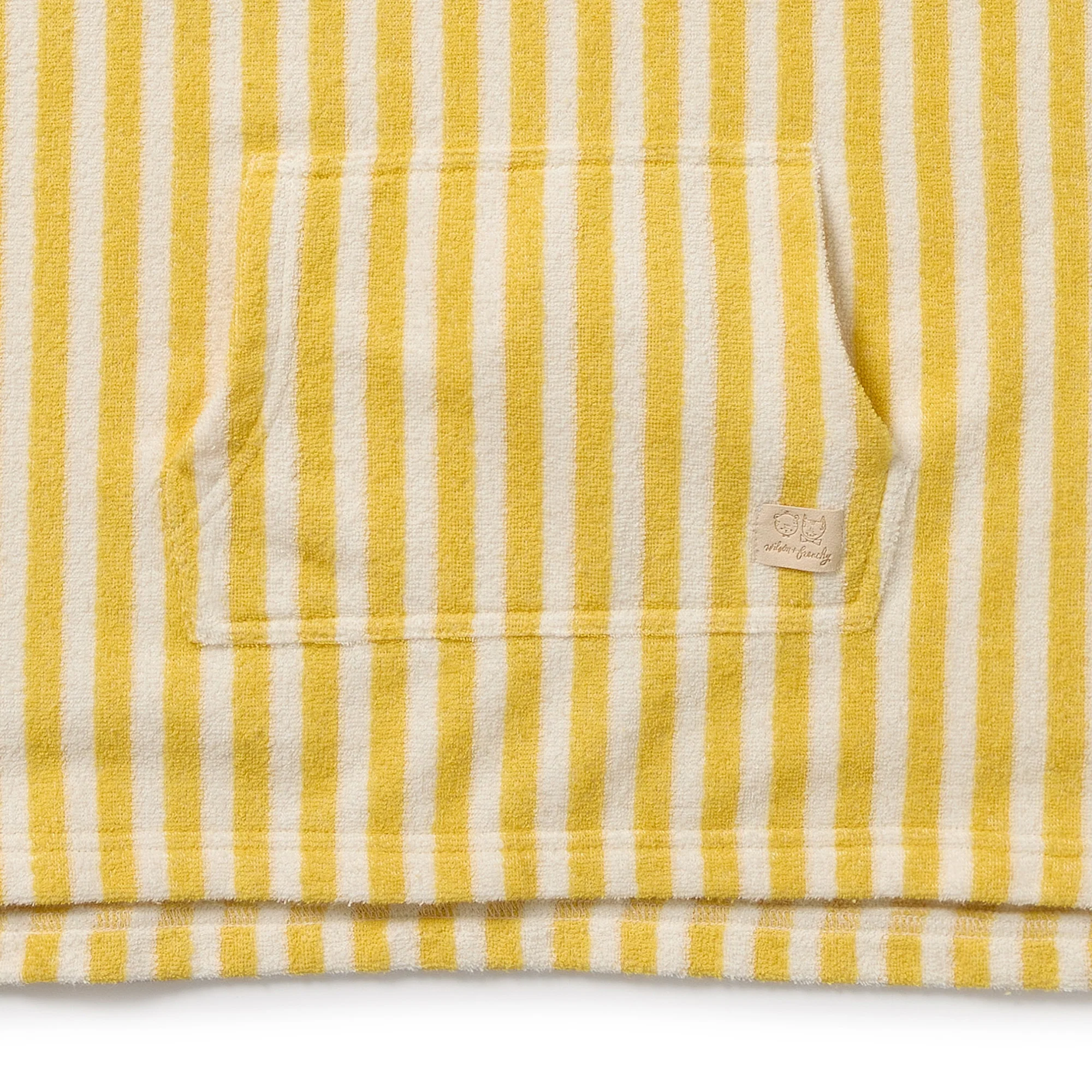 Organic Terry Hooded Poncho - Honey Wave - Image 3