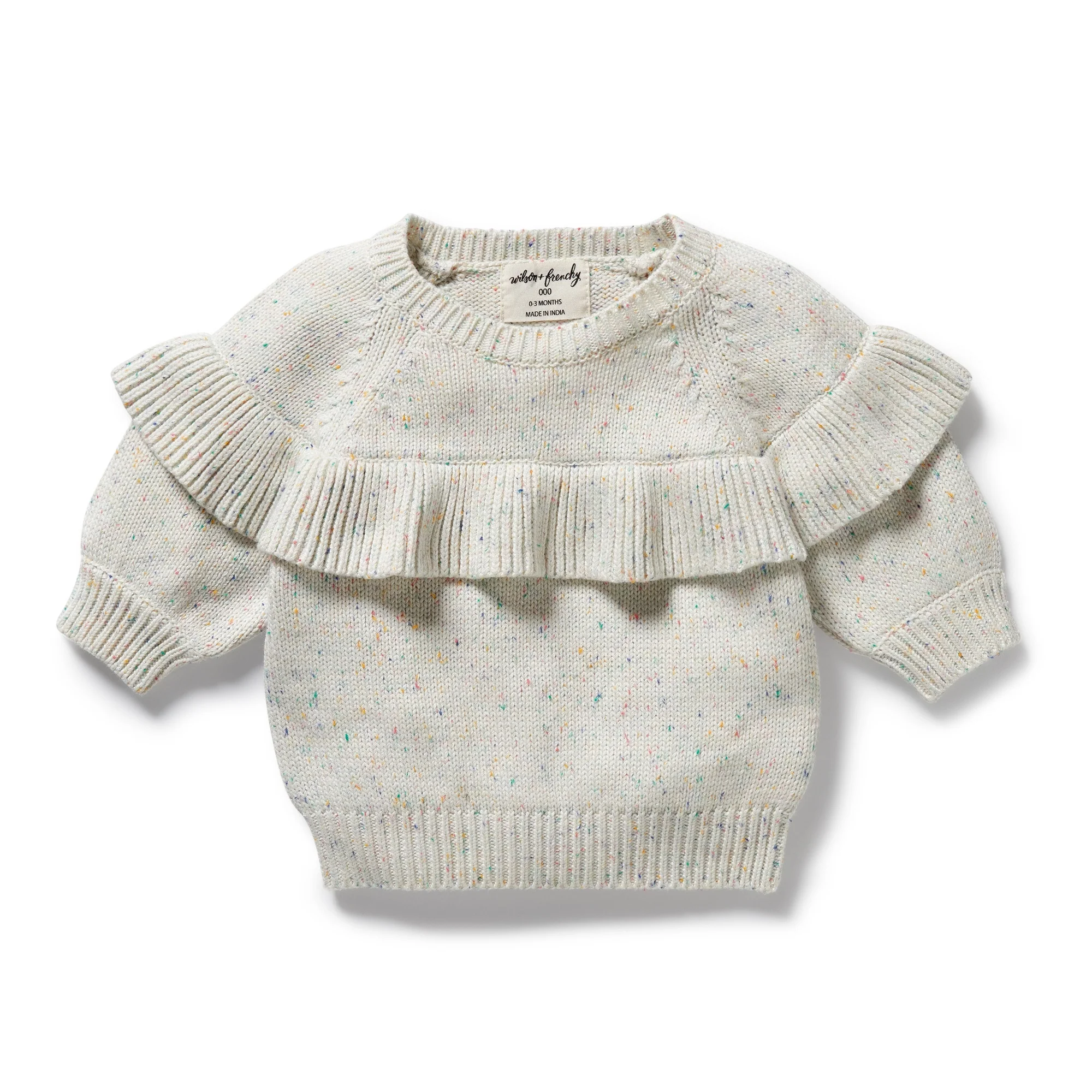 Wilson & Frenchy - Hundreds and Thousands Organic Knitted Ruffle Jumper