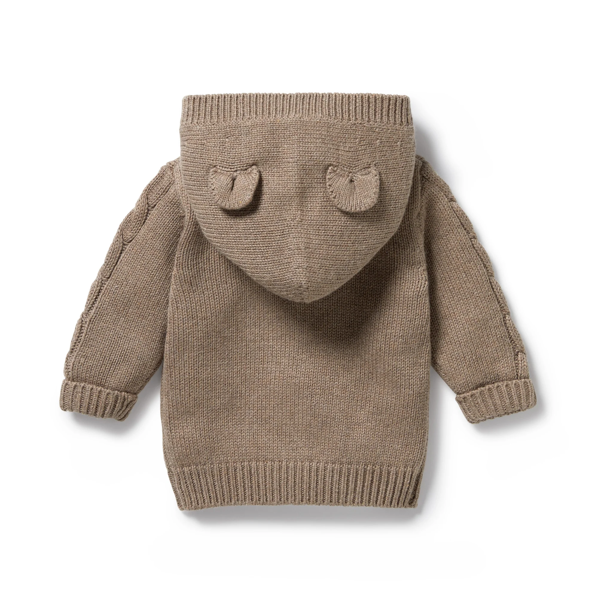 Knitted Cable Jacket - Walnut - Image 4