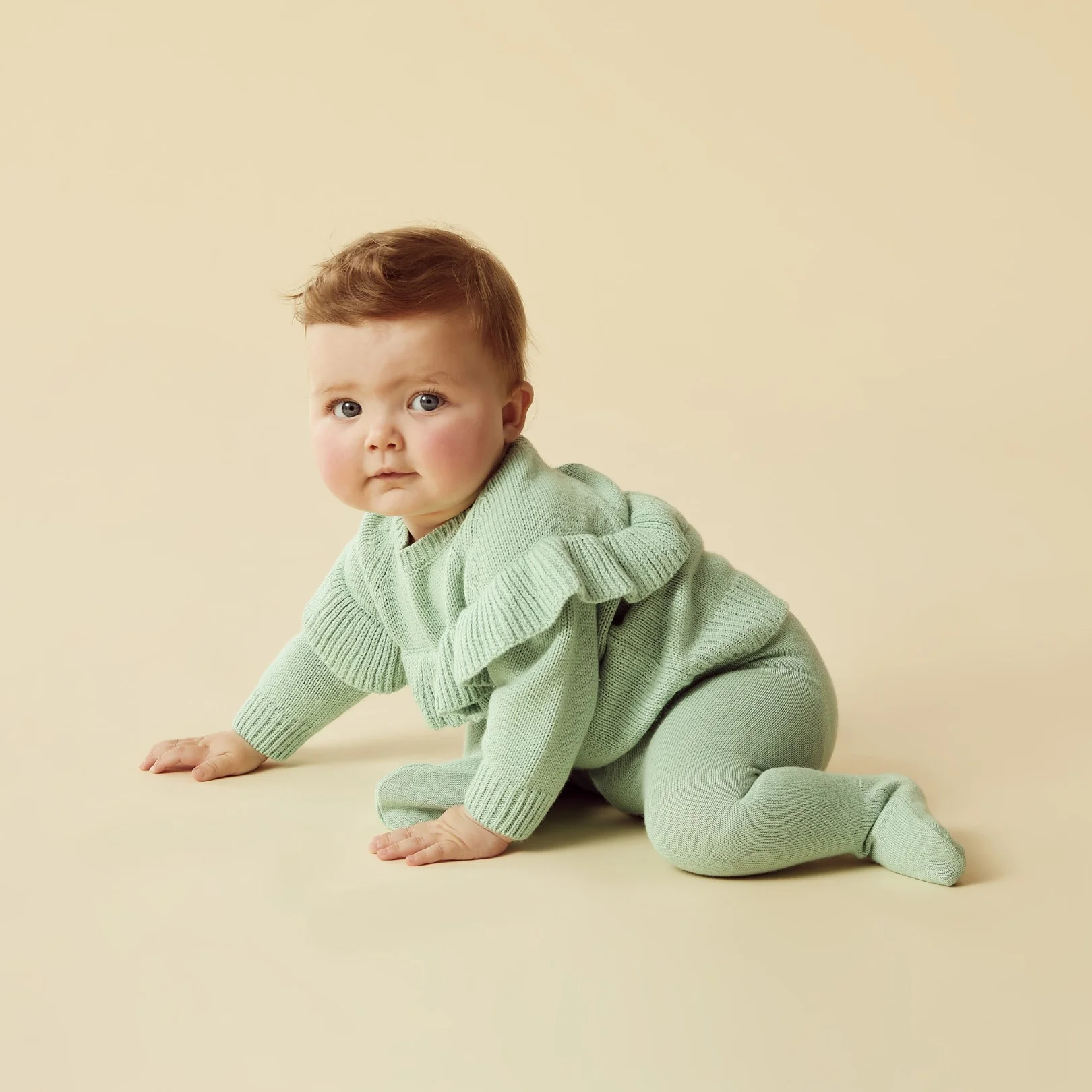 Wilson and Frenchy Knitted Legging with Feet - Mint Green - Image 2