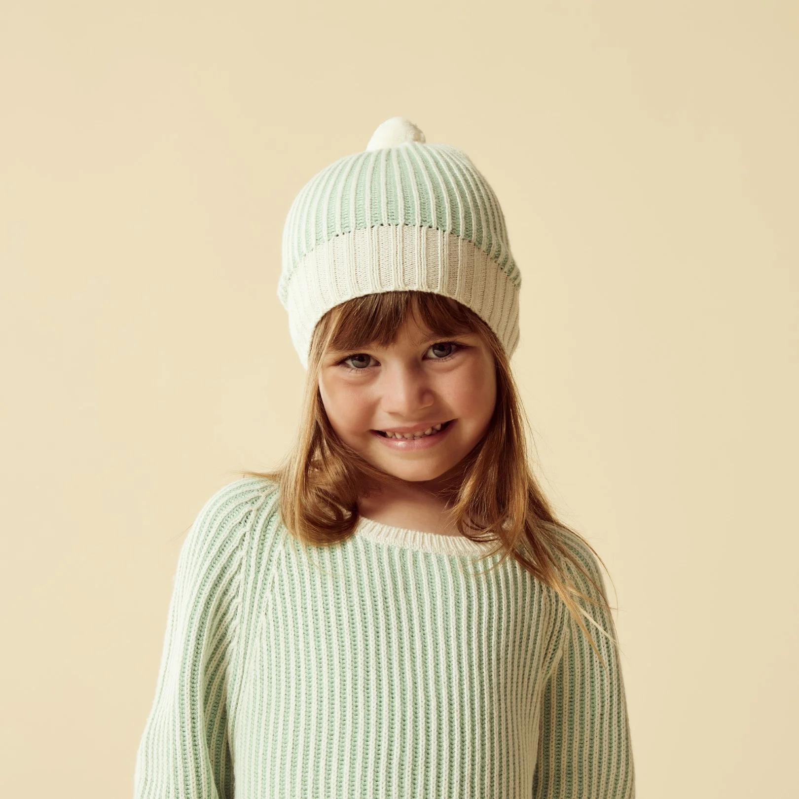 Knitted Ribbed Jumper - Mint Green - Image 4