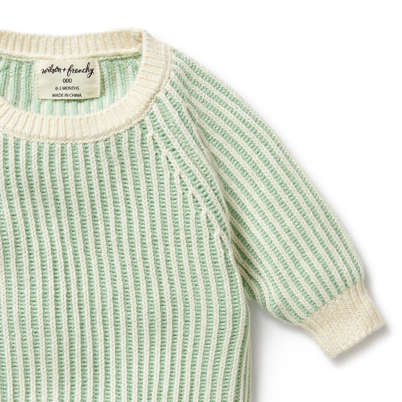 Knitted Ribbed Jumper - Mint Green - Image 5