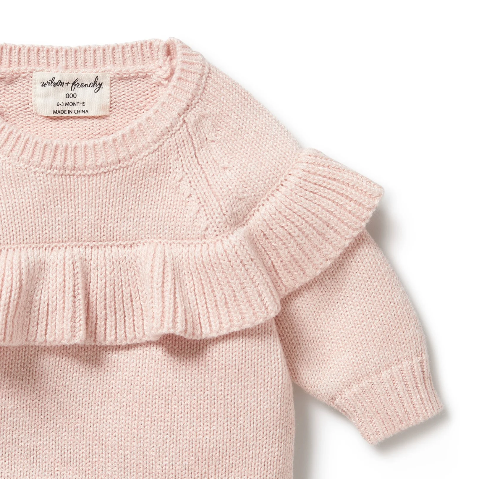 Knitted Ruffle Jumper - Pink - Image 2