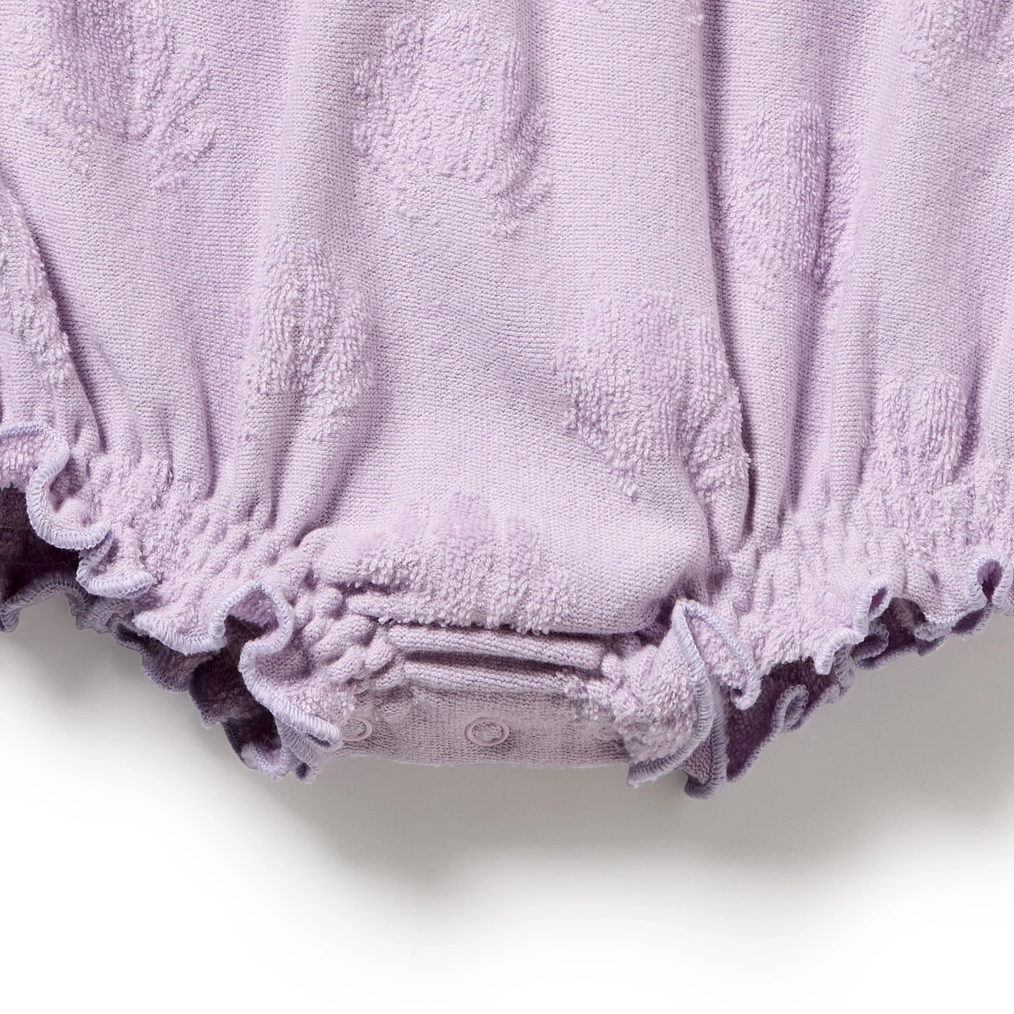 Organic Terry Tie Playsuit - Lavender Shells - Image 4