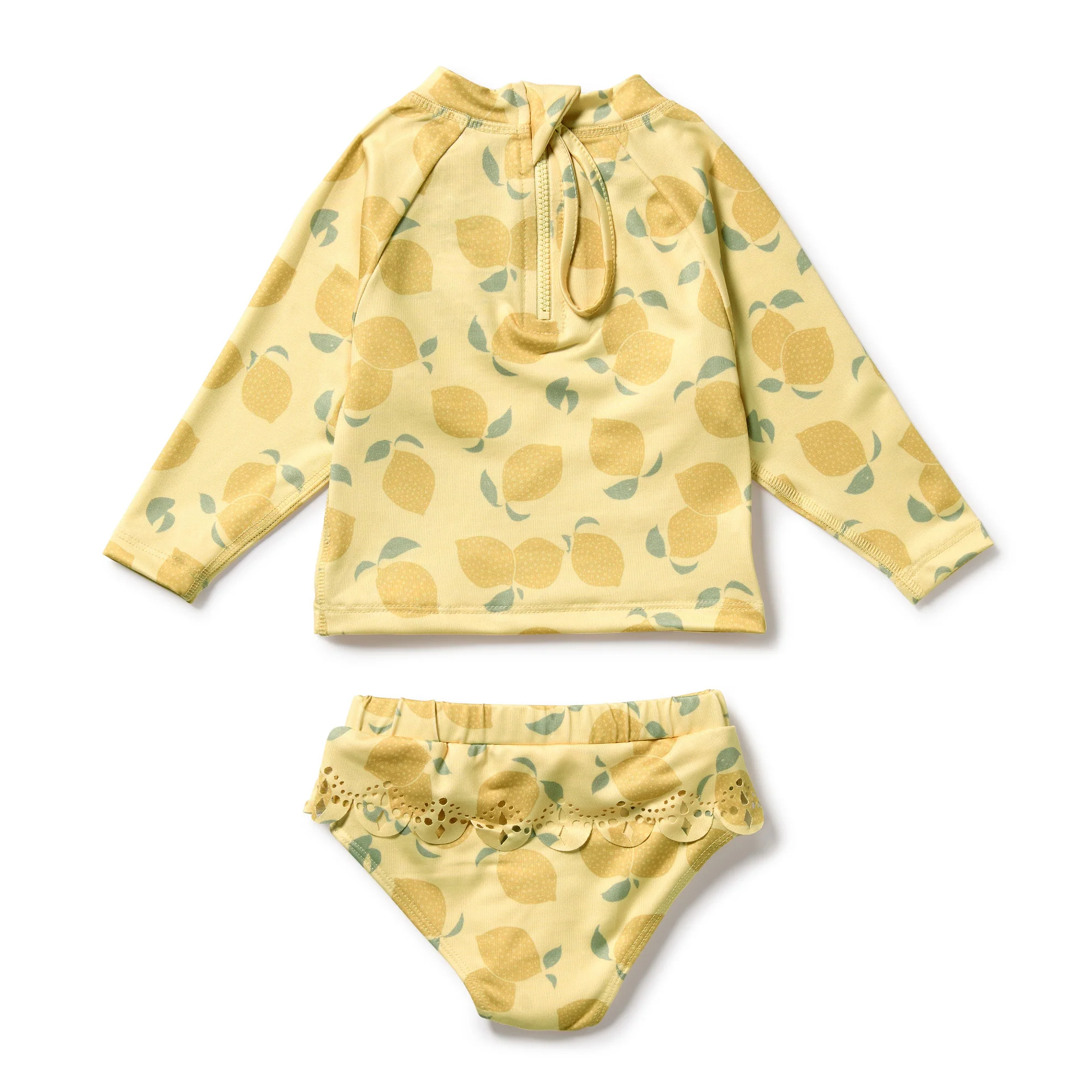Cutwork Rashie Swimset - Lemon Drop - Image 5