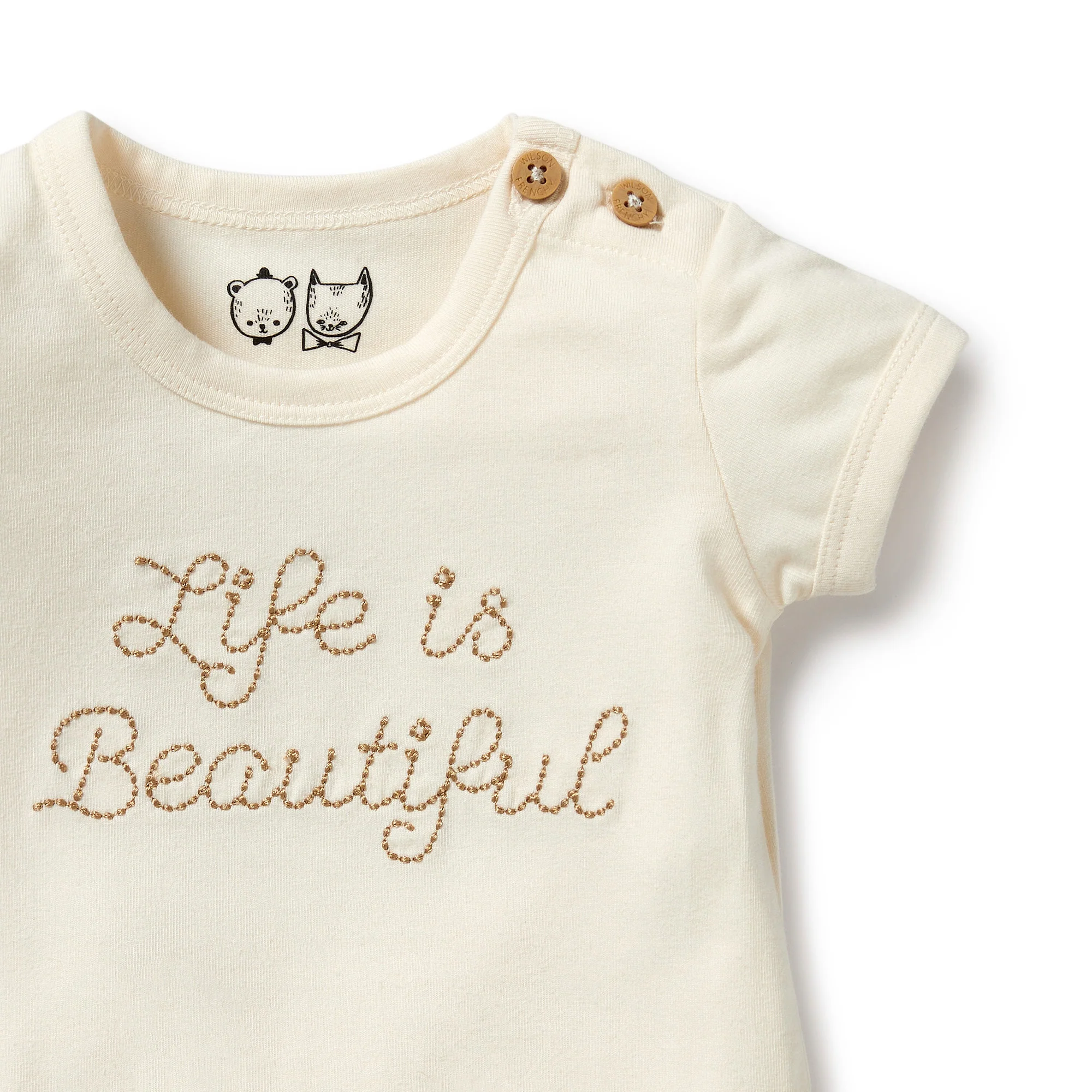 Wilson and Frenchy Life is Beautiful Organic Bodysuit - Image 3