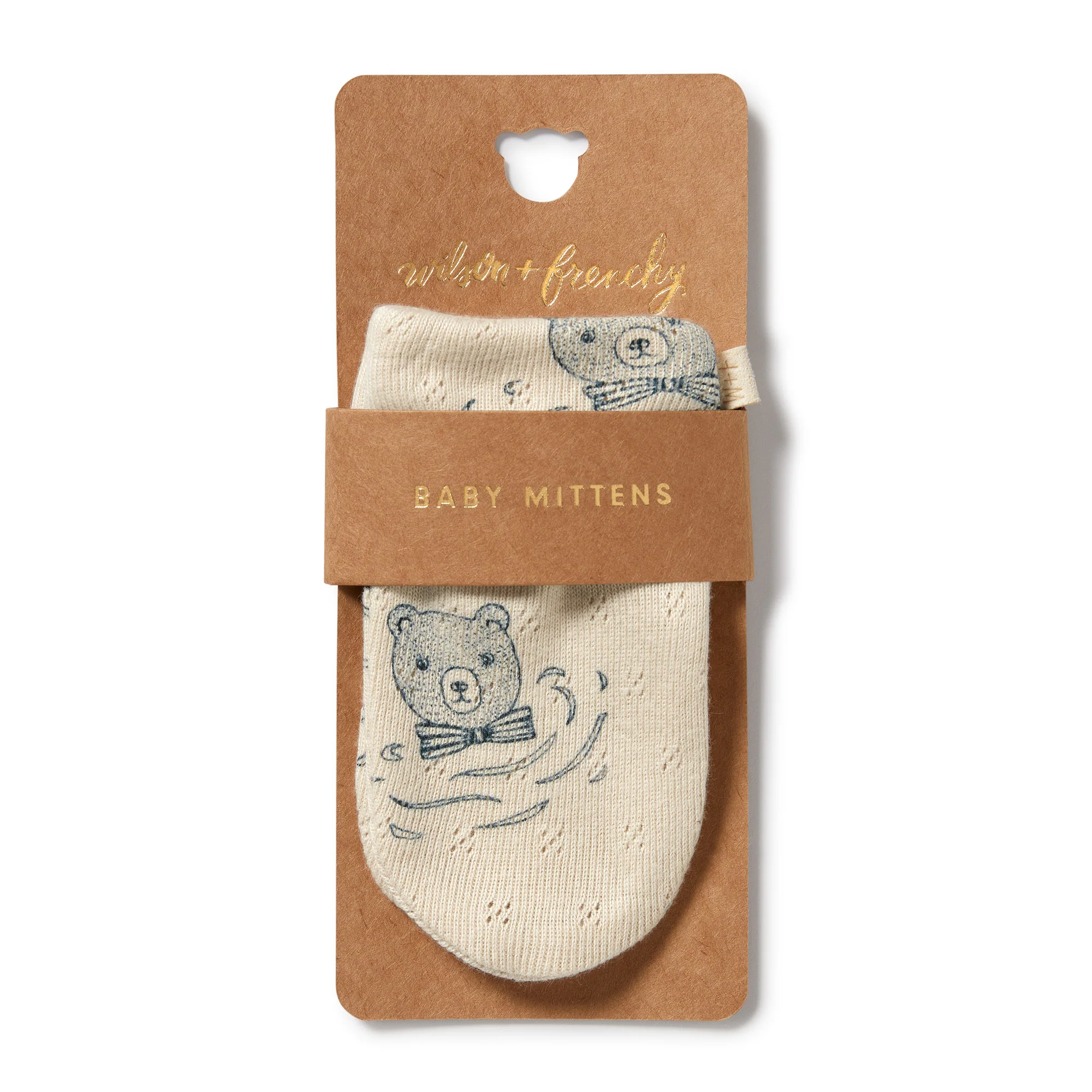 Little Bear Organic Pointelle Mittens - Image 2