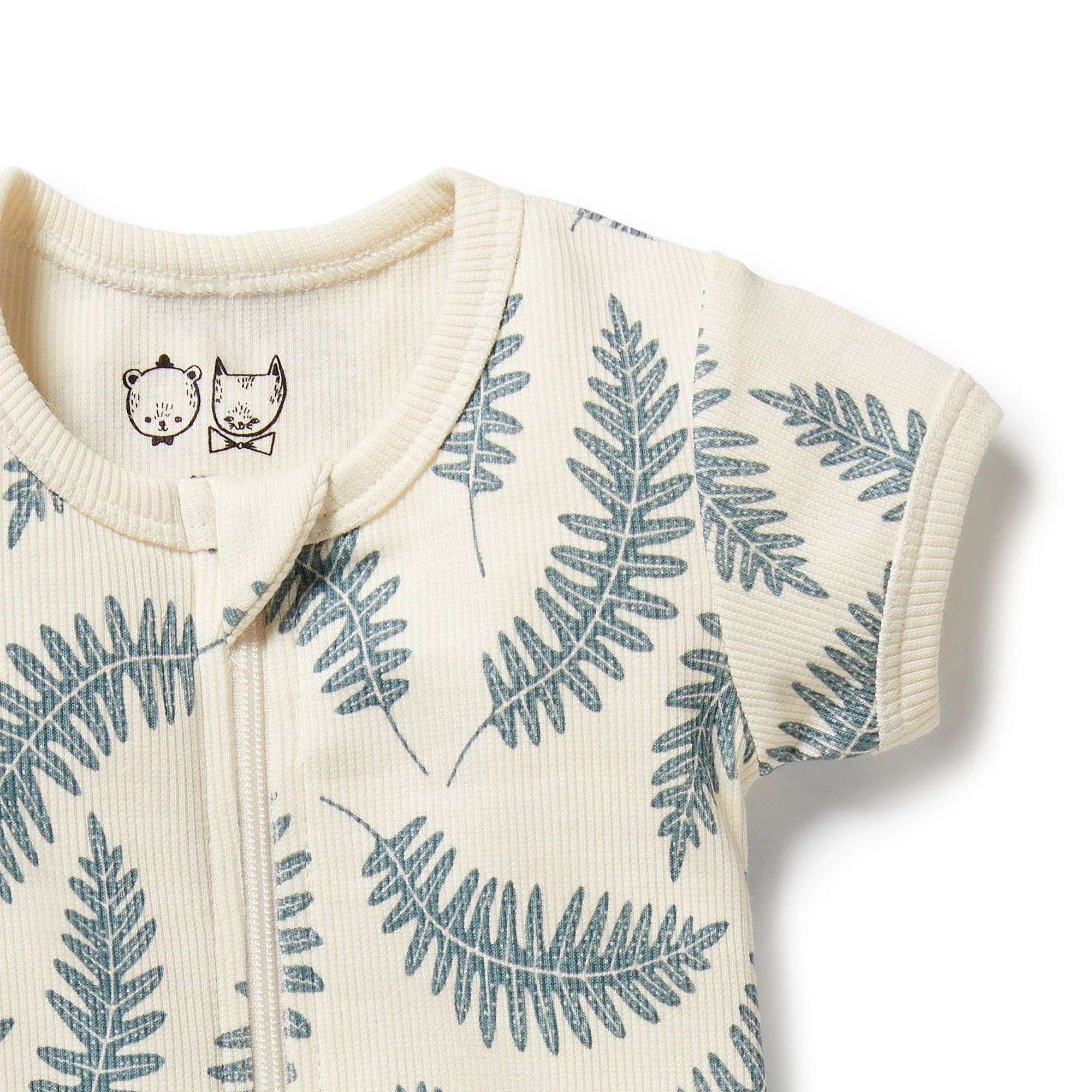 Organic Boyleg Zipsuit - Little Fronds - Image 3