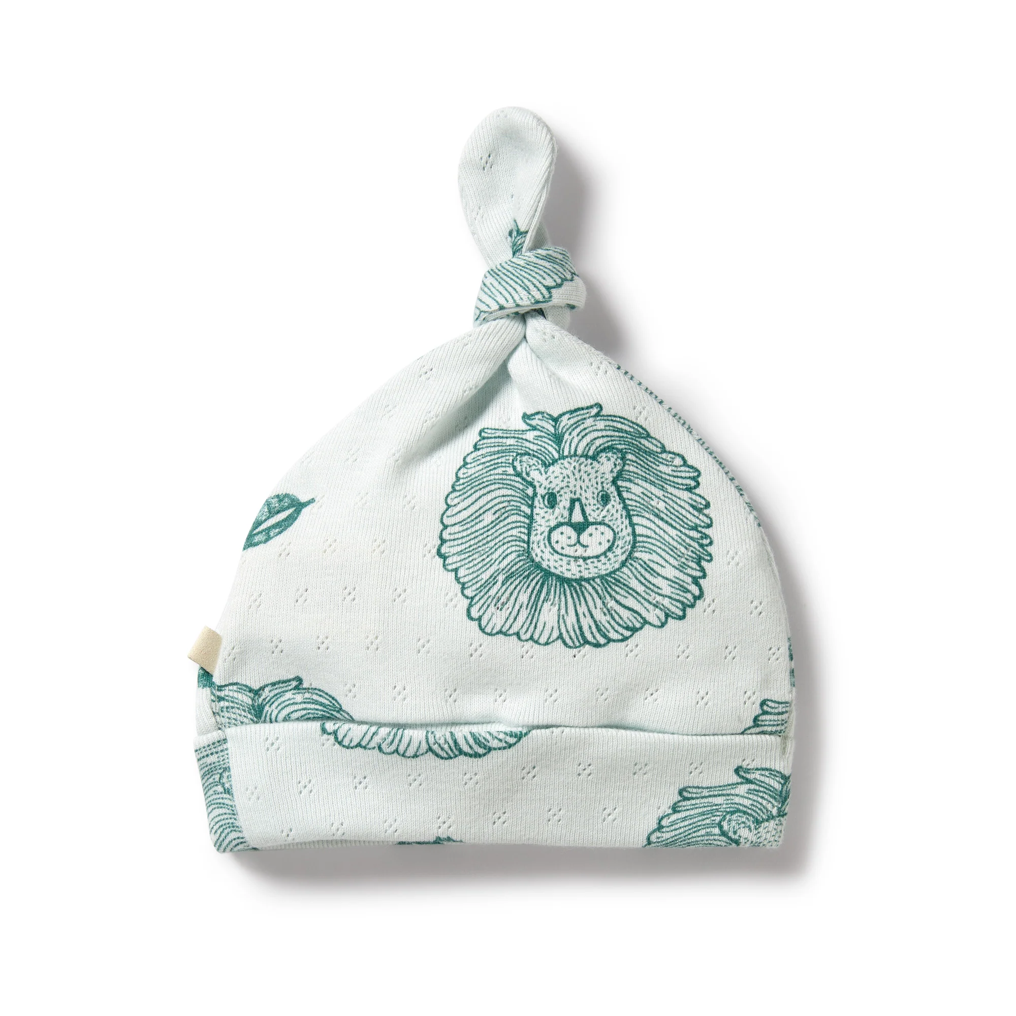 Wilson and Frenchy Little Lion Organic Pointelle Knot Hat - Image 2