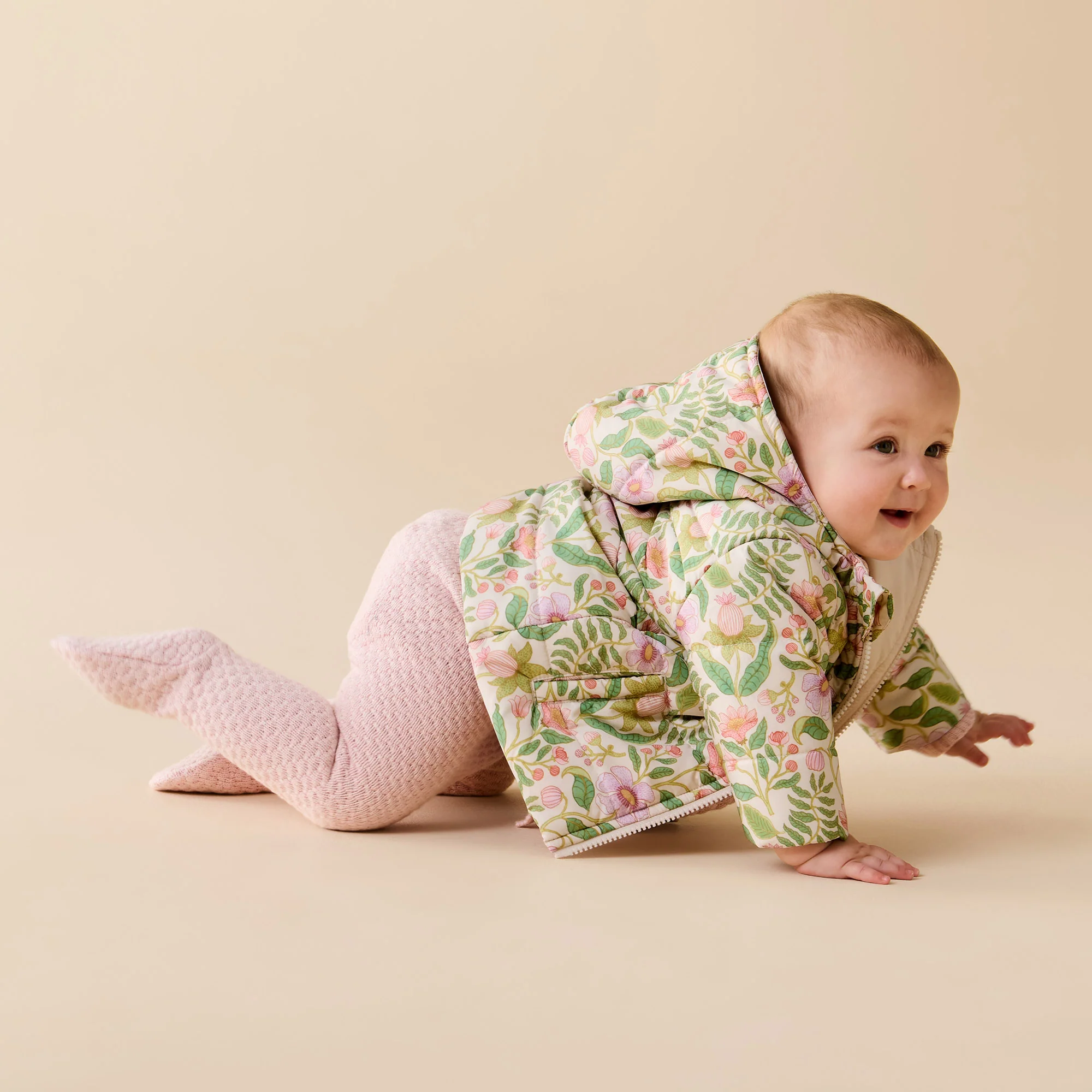 Marshmallow Organic Knitted Bubble Legging with Feet - Image 3