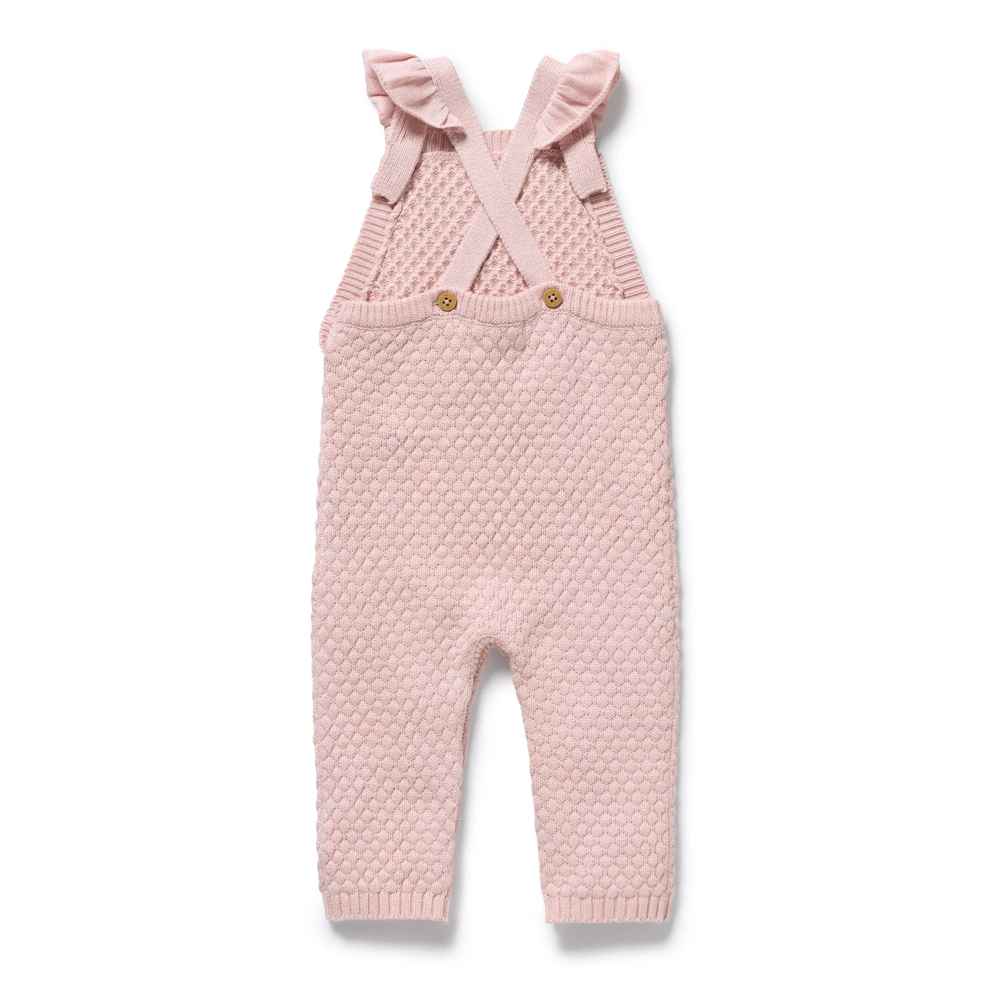 Marshmallow Organic Knitted Bubble Ruffle Overall - Image 7