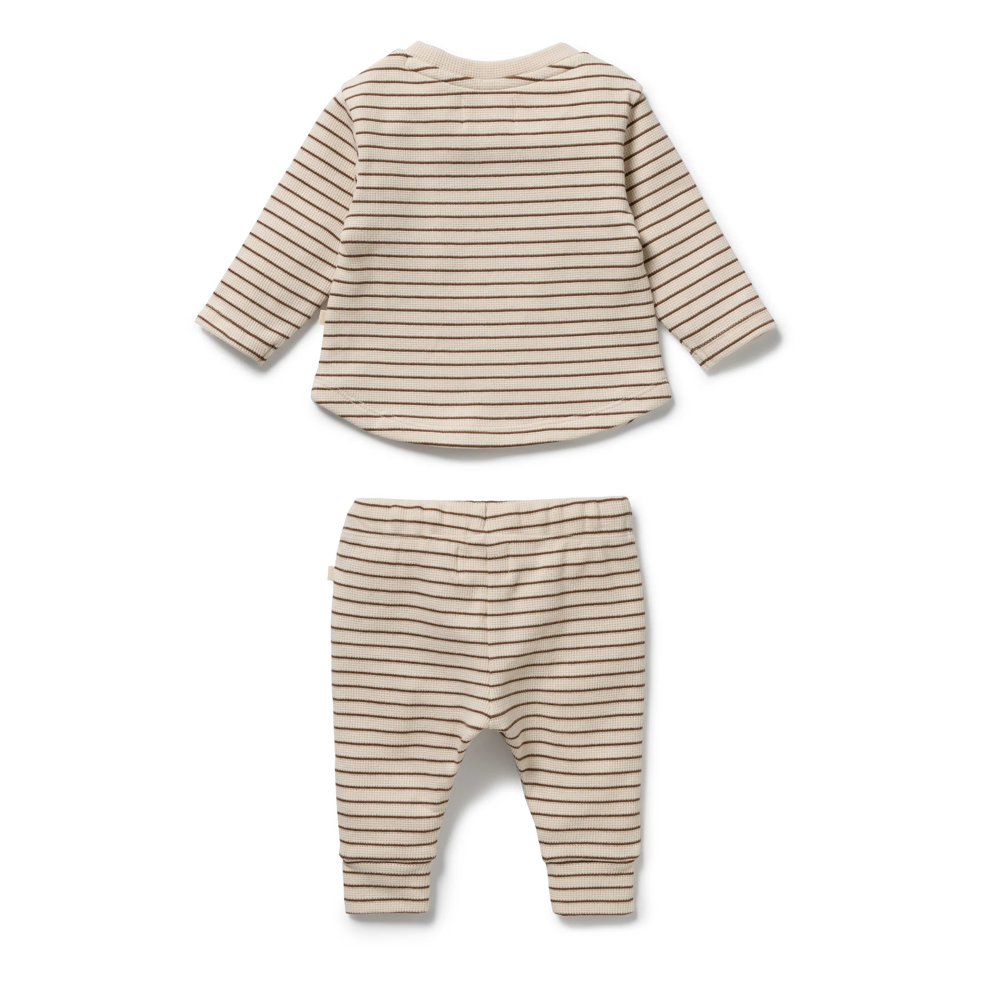 Nutmeg Stripe Organic Waffle Set - Image 4