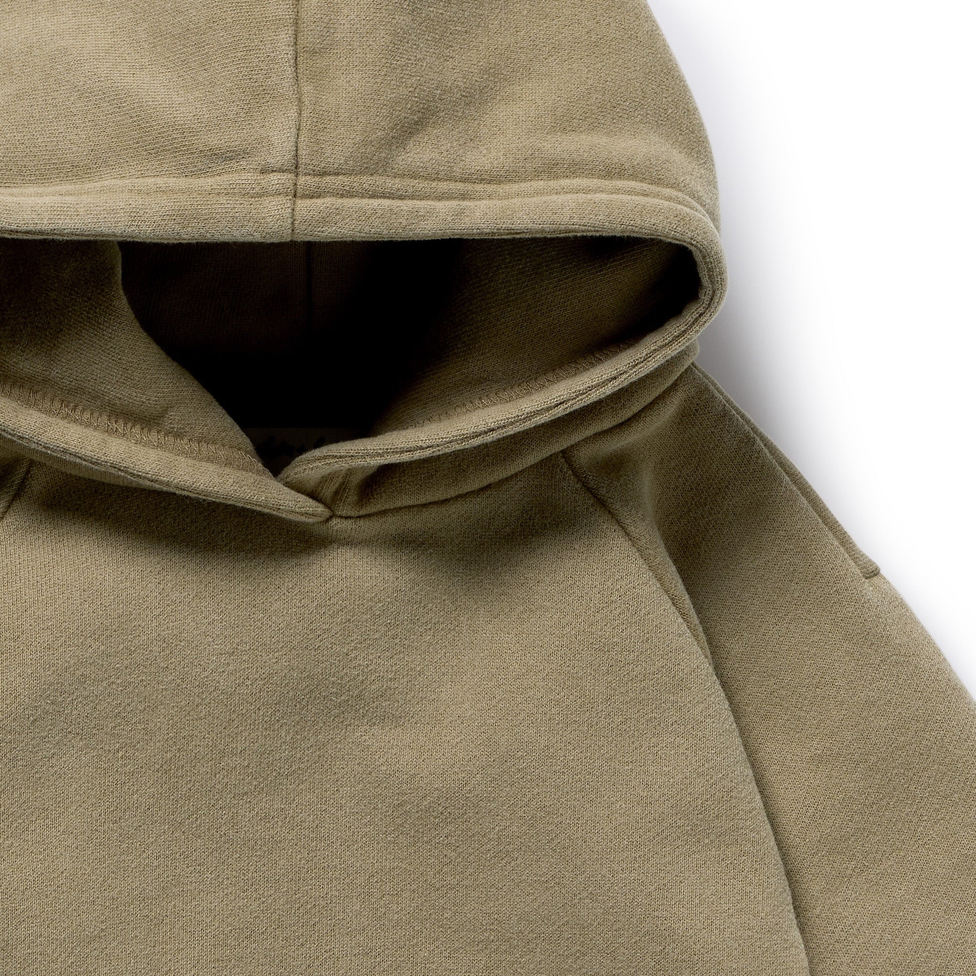 Olive Organic Terry Hooded Sweat - Image 5
