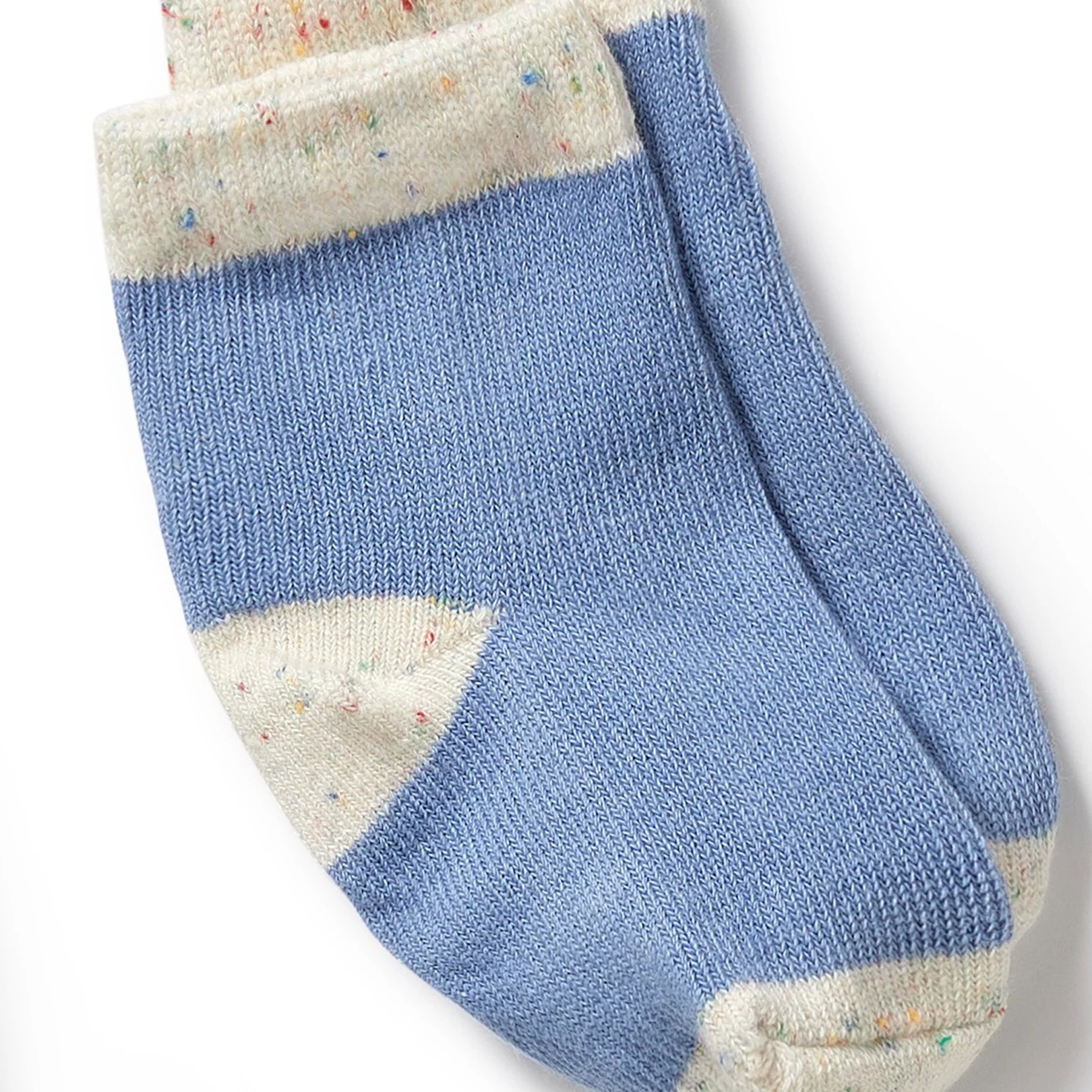 Organic 3 Pack Baby Socks - Endive, Bluebell, Blue - Image 5