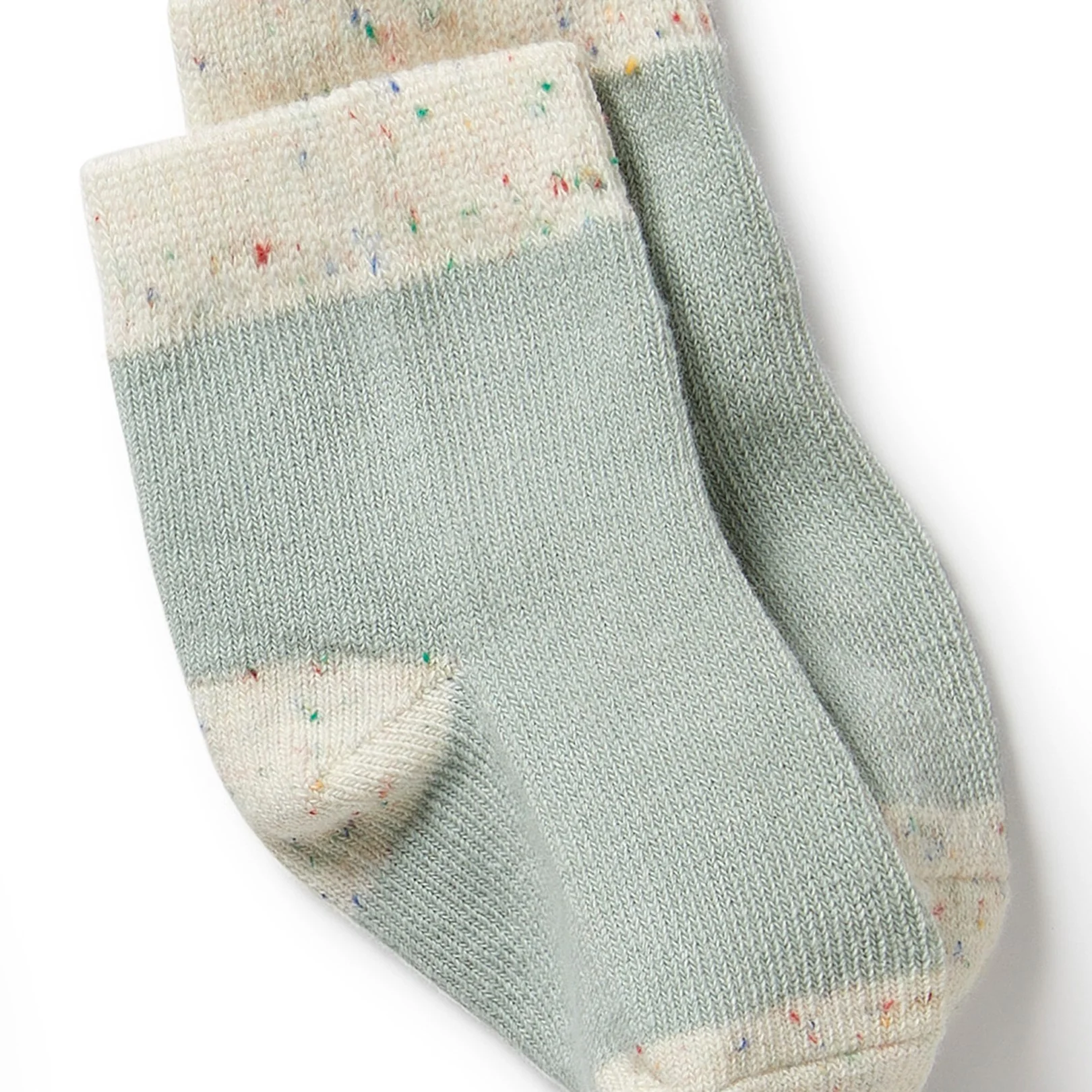 Organic 3 Pack Baby Socks - Mint Green, Cactus, Smoke Blue - Image 3