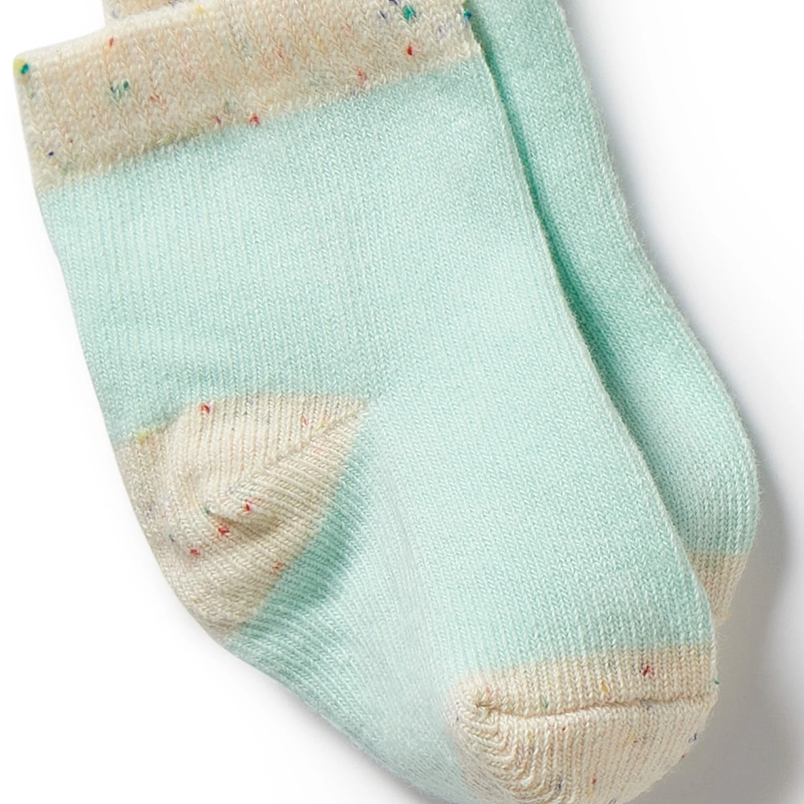 Organic 3 Pack Baby Socks - Mint Green, Cream, Pink - Image 4