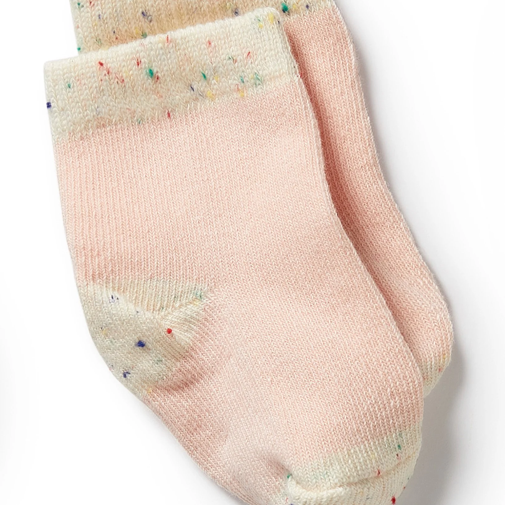 Organic 3 Pack Baby Socks - Mint Green, Cream, Pink - Image 5