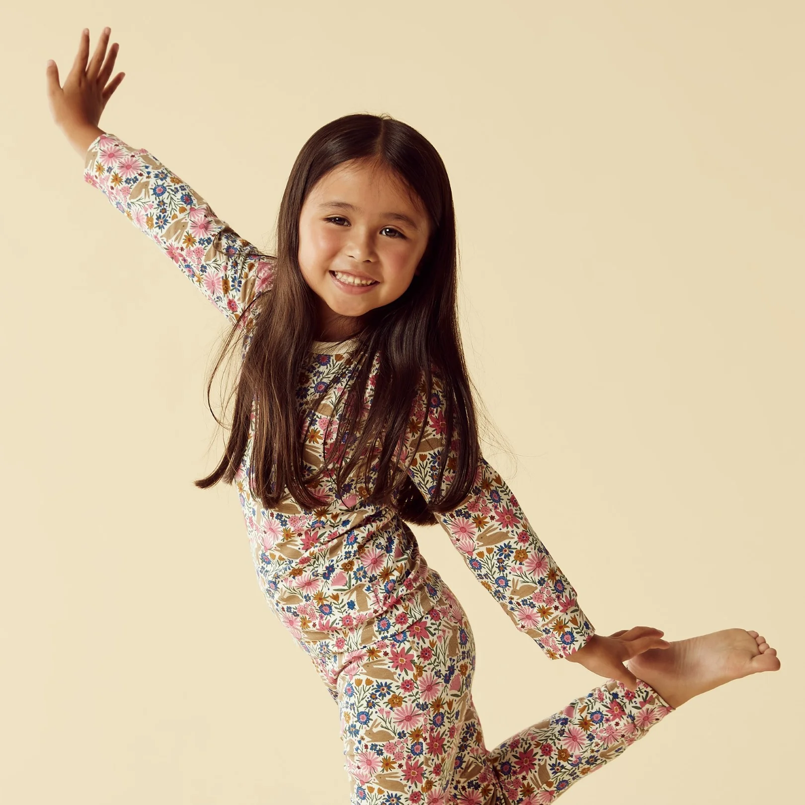 Organic Long Sleeved Pyjamas - Bunny Hop - Image 2