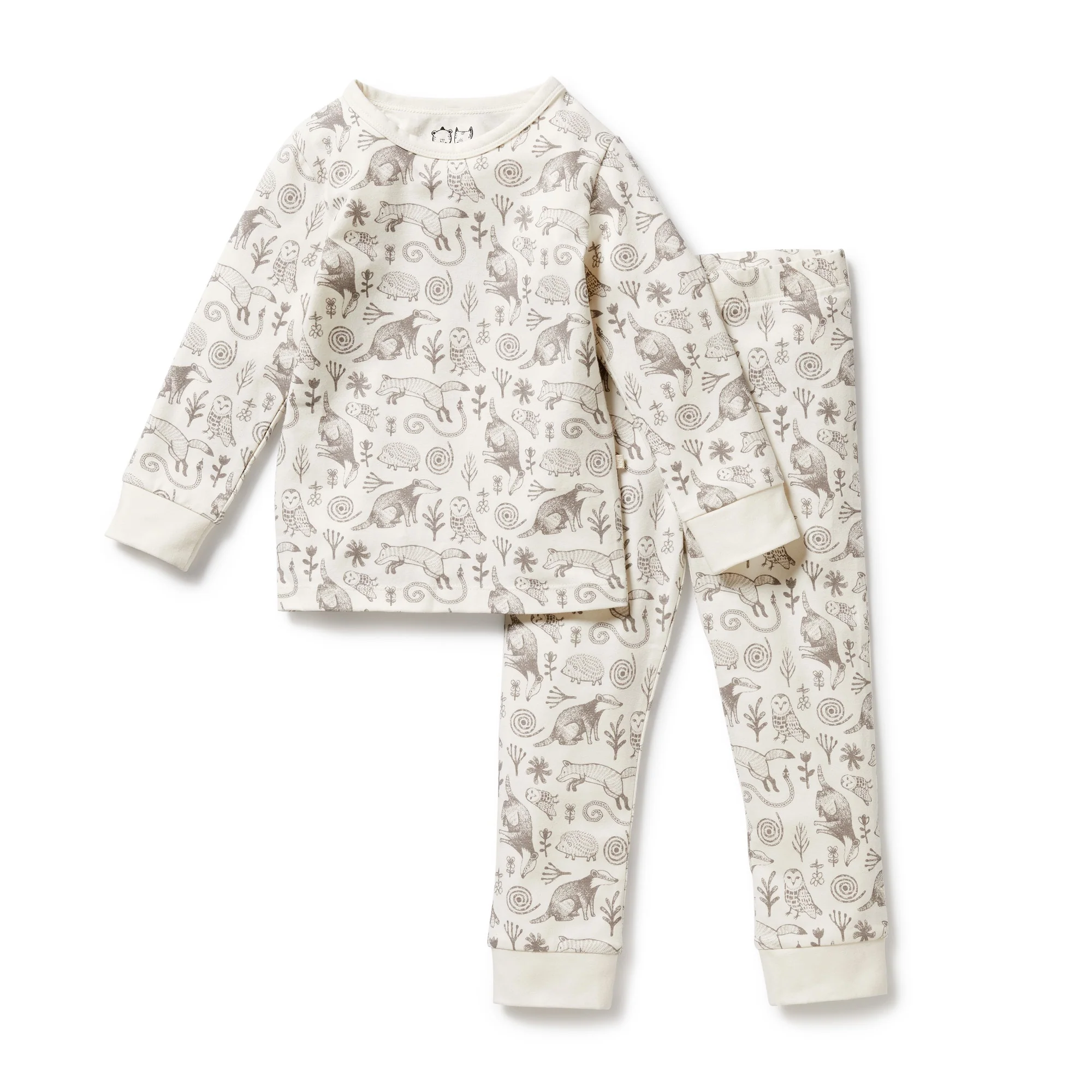 Organic Long Sleeved Pyjamas - Tribal Woods