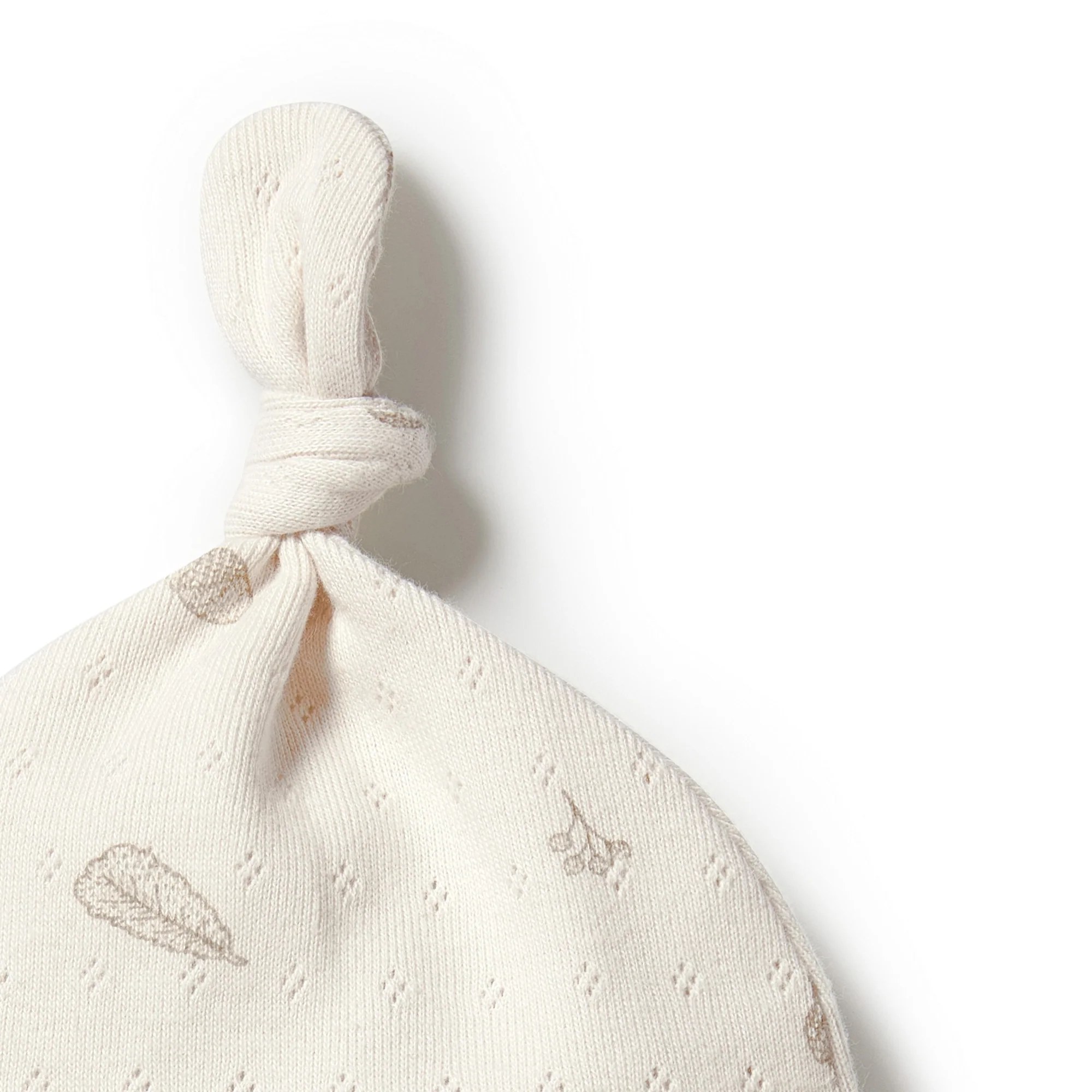Wilson and Frenchy Organic Pointelle Knot Hat - Little Acorn - Image 2