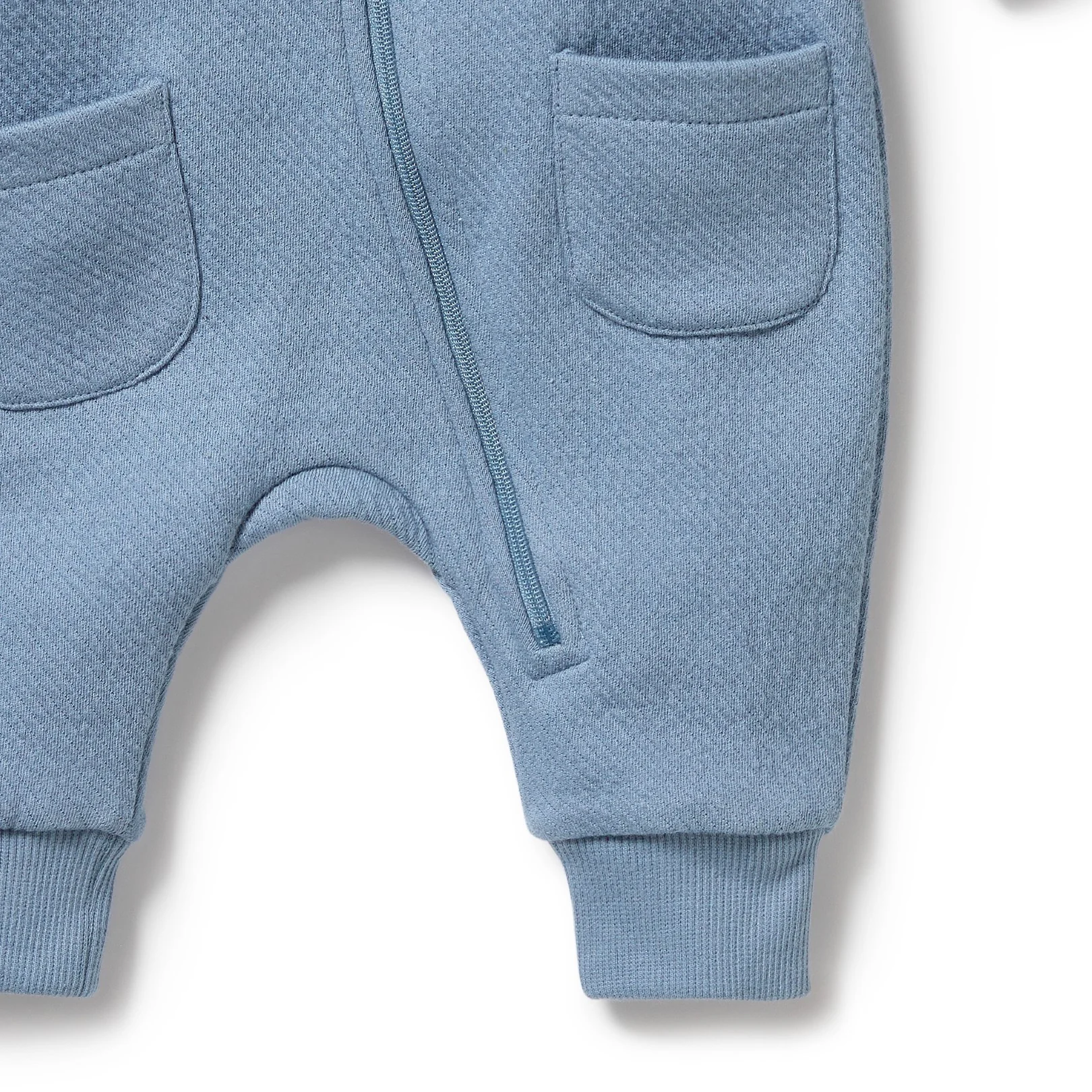 Organic Quilted Growsuit - Storm Blue - Image 3
