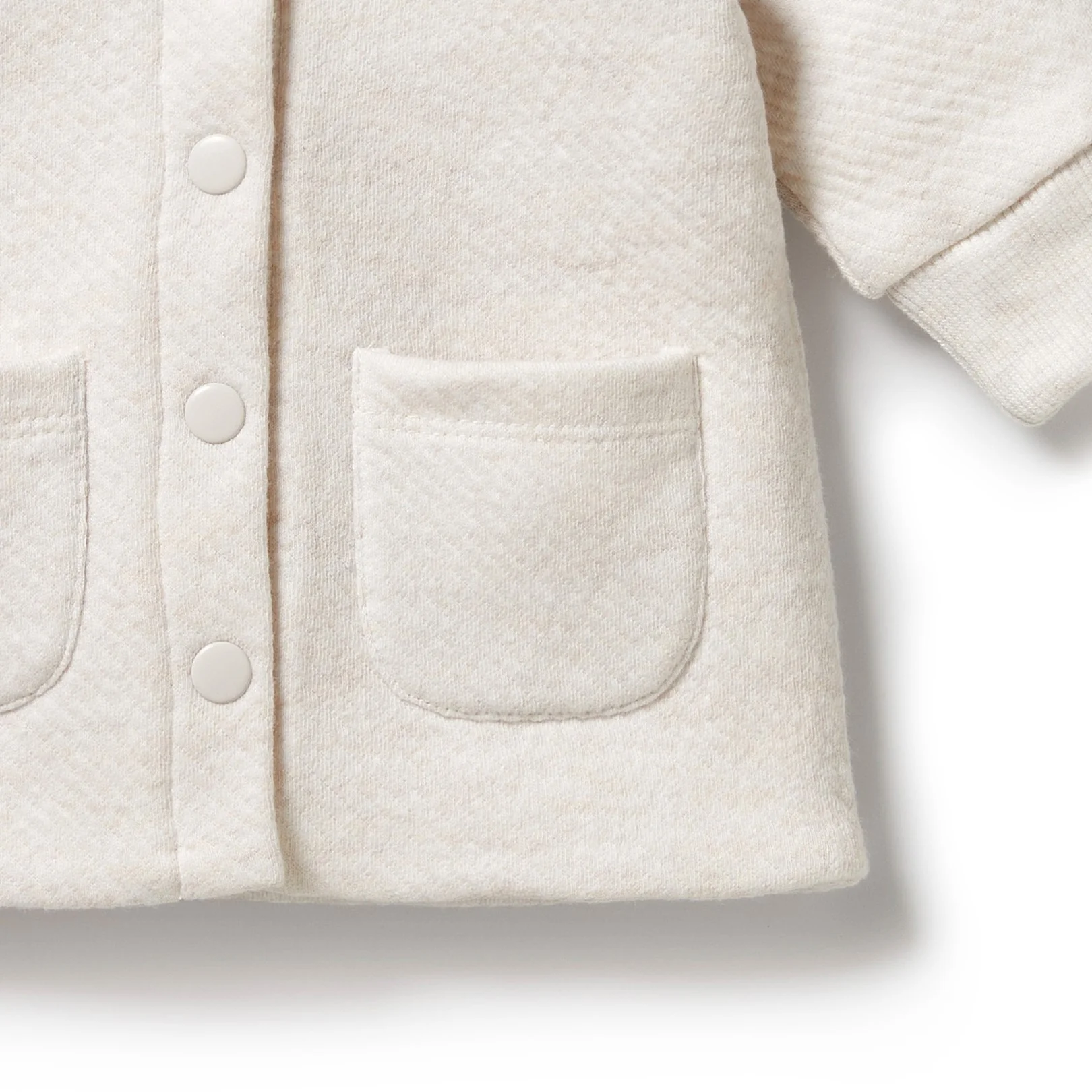 Wilson and Frenchy Organic Quilted Jacket - Oatmeal - Image 3