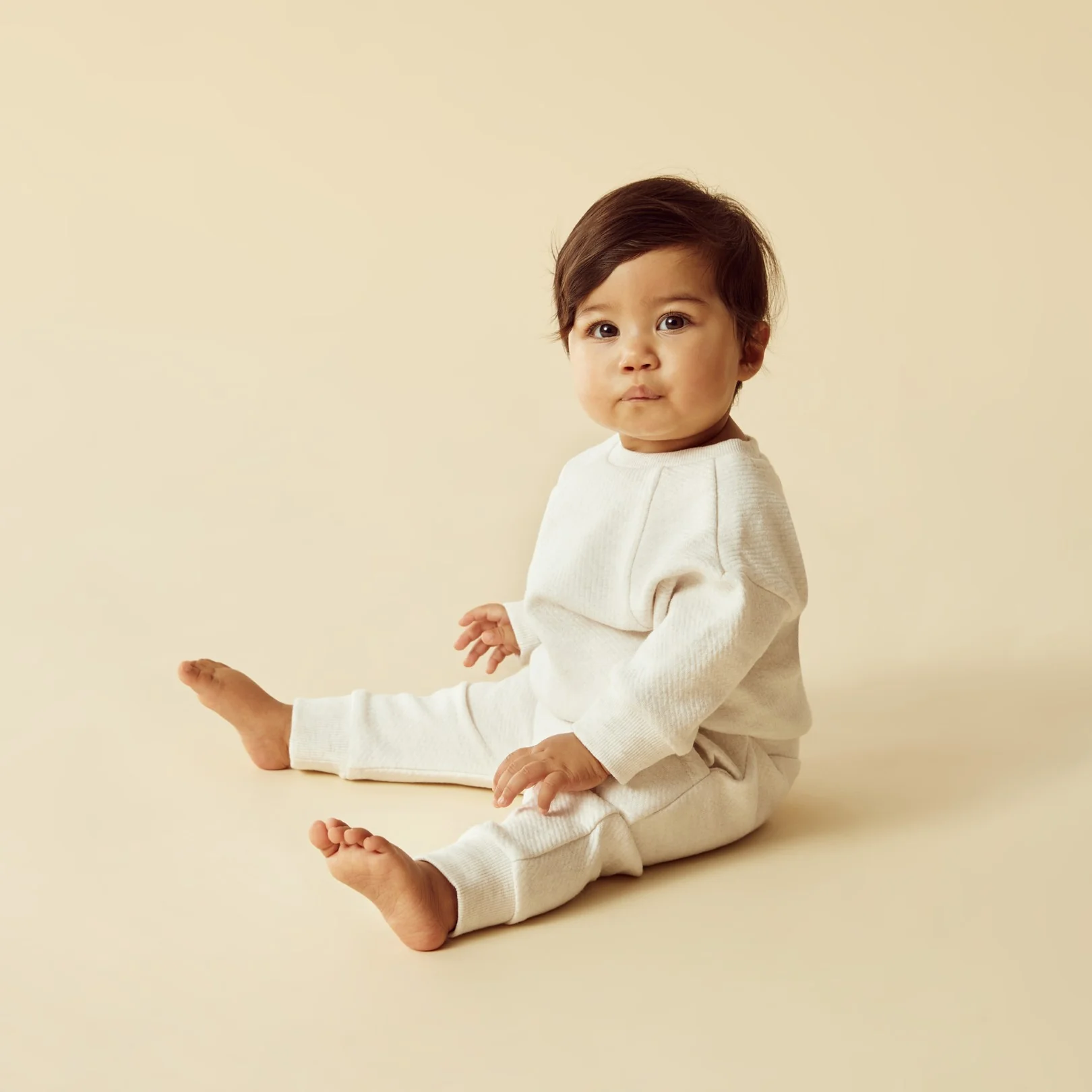 Organic Quilted Pant - Oatmeal - Image 2