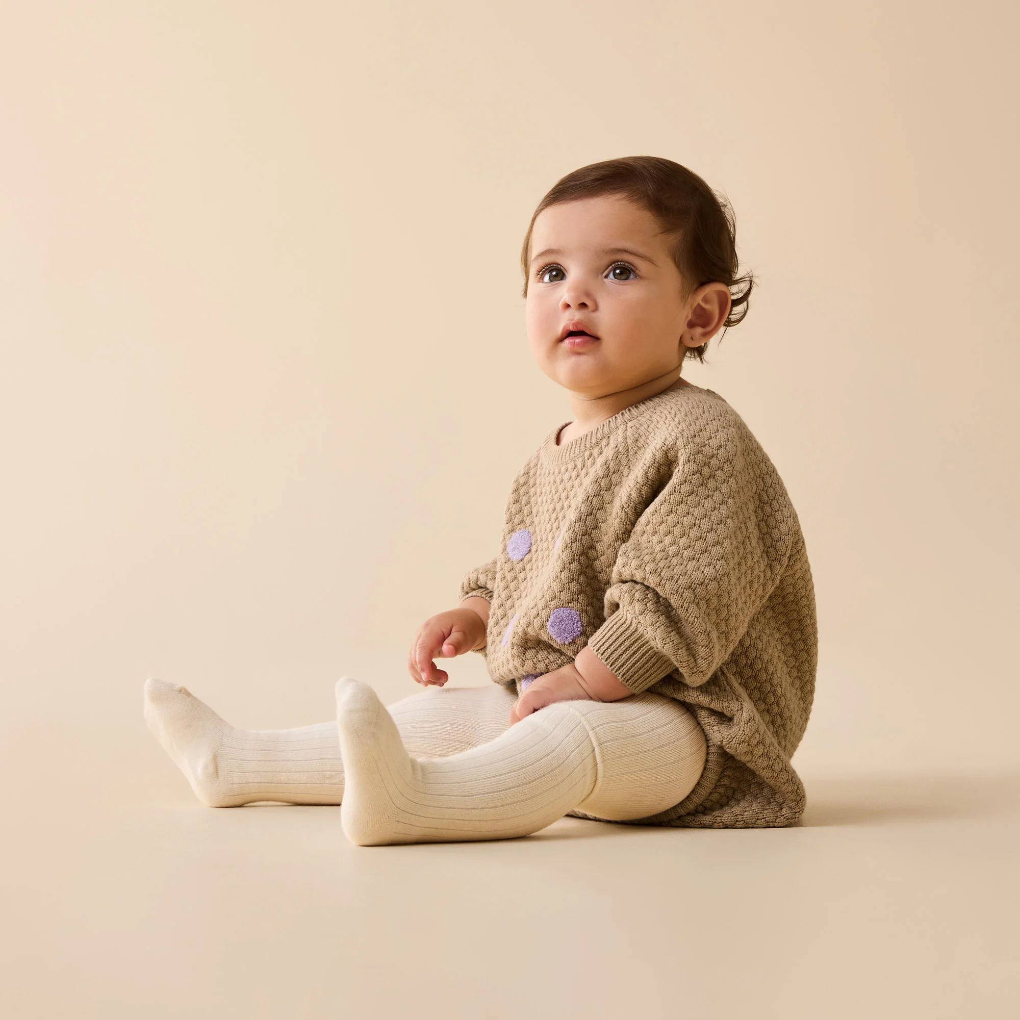 Buttermilk Organic Ribbed Tights - Image 6