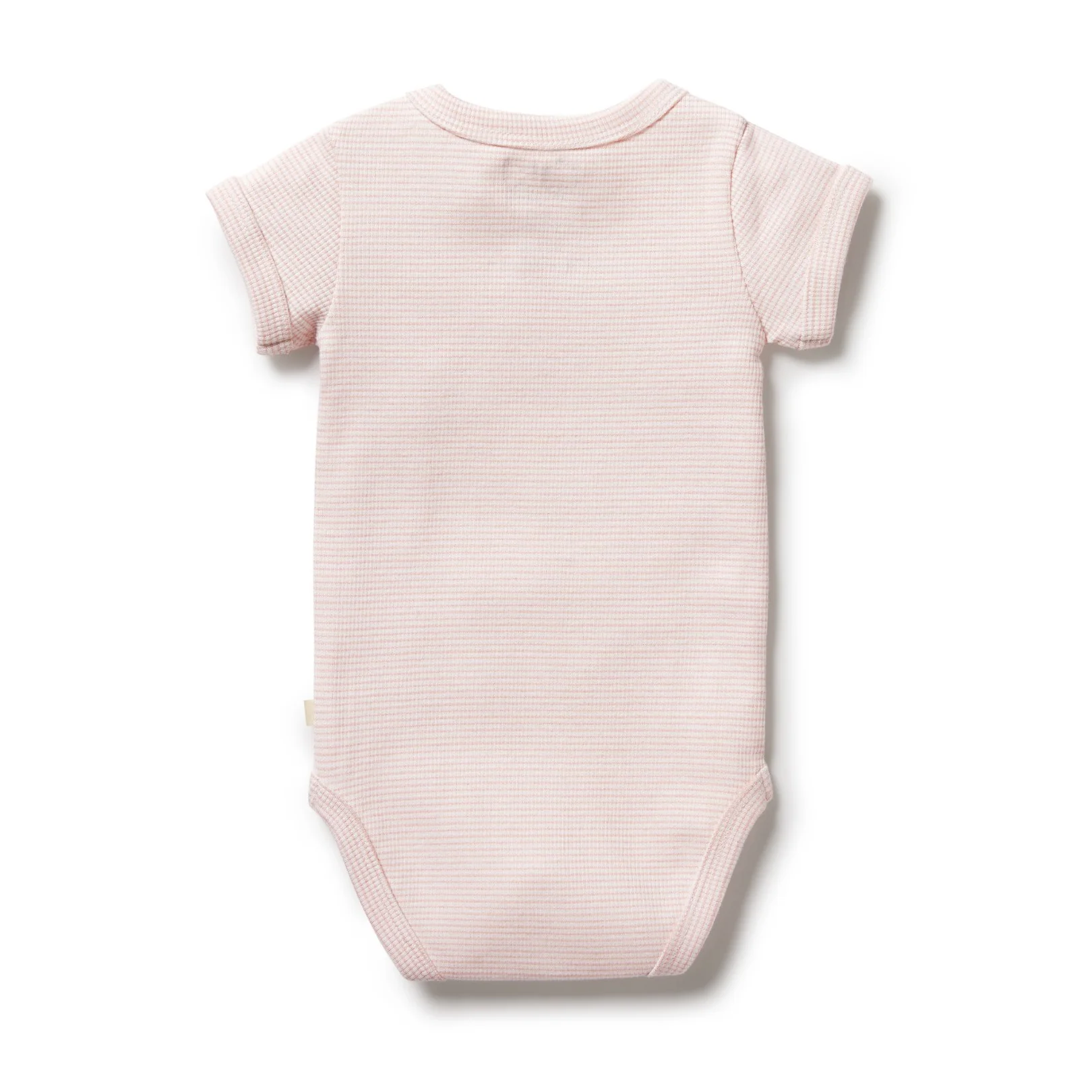 Organic Stripe Rib Bodysuit - Cantaloupe - Image 4