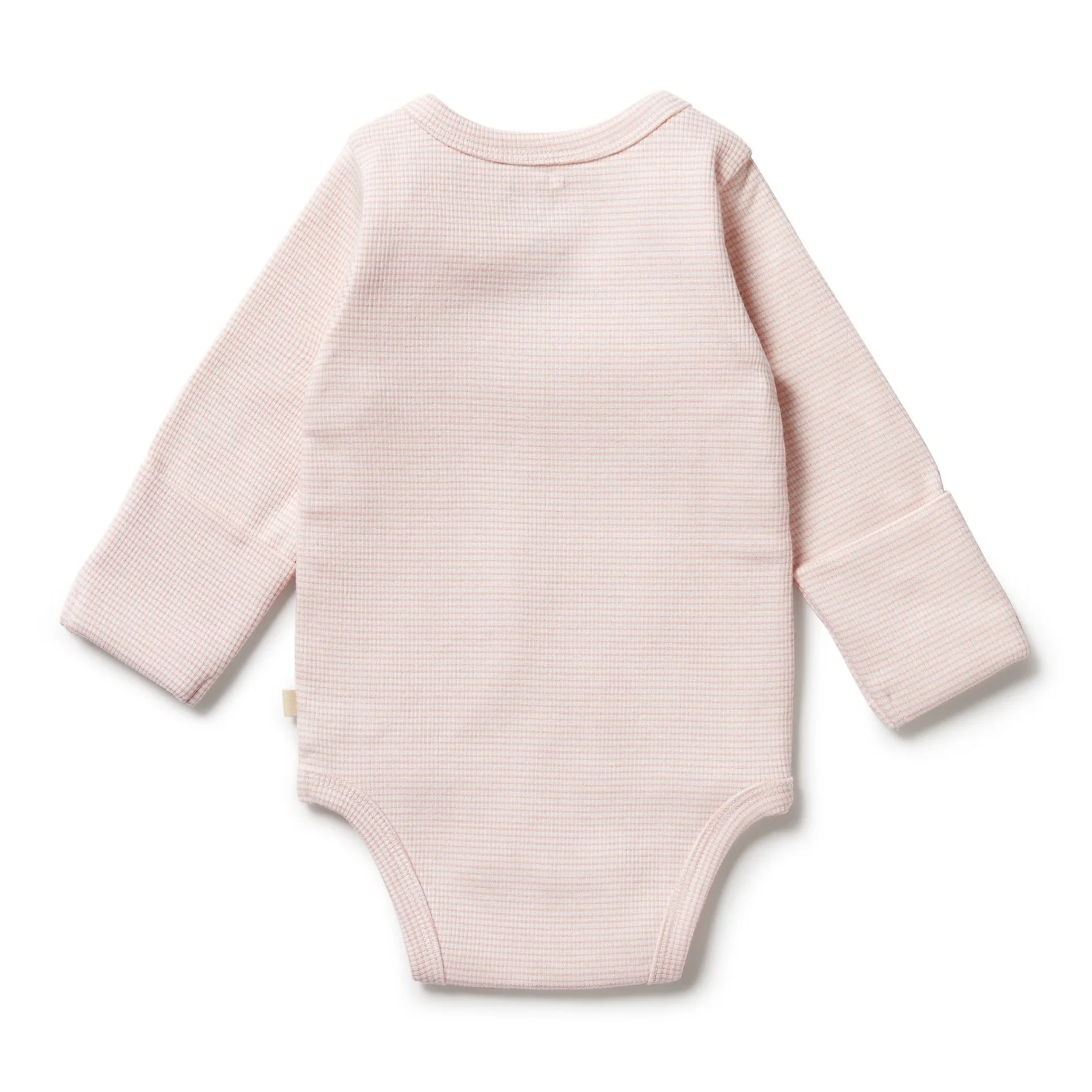 Organic Stripe Rib Kimono Bodysuit - Cantaloupe - Image 5