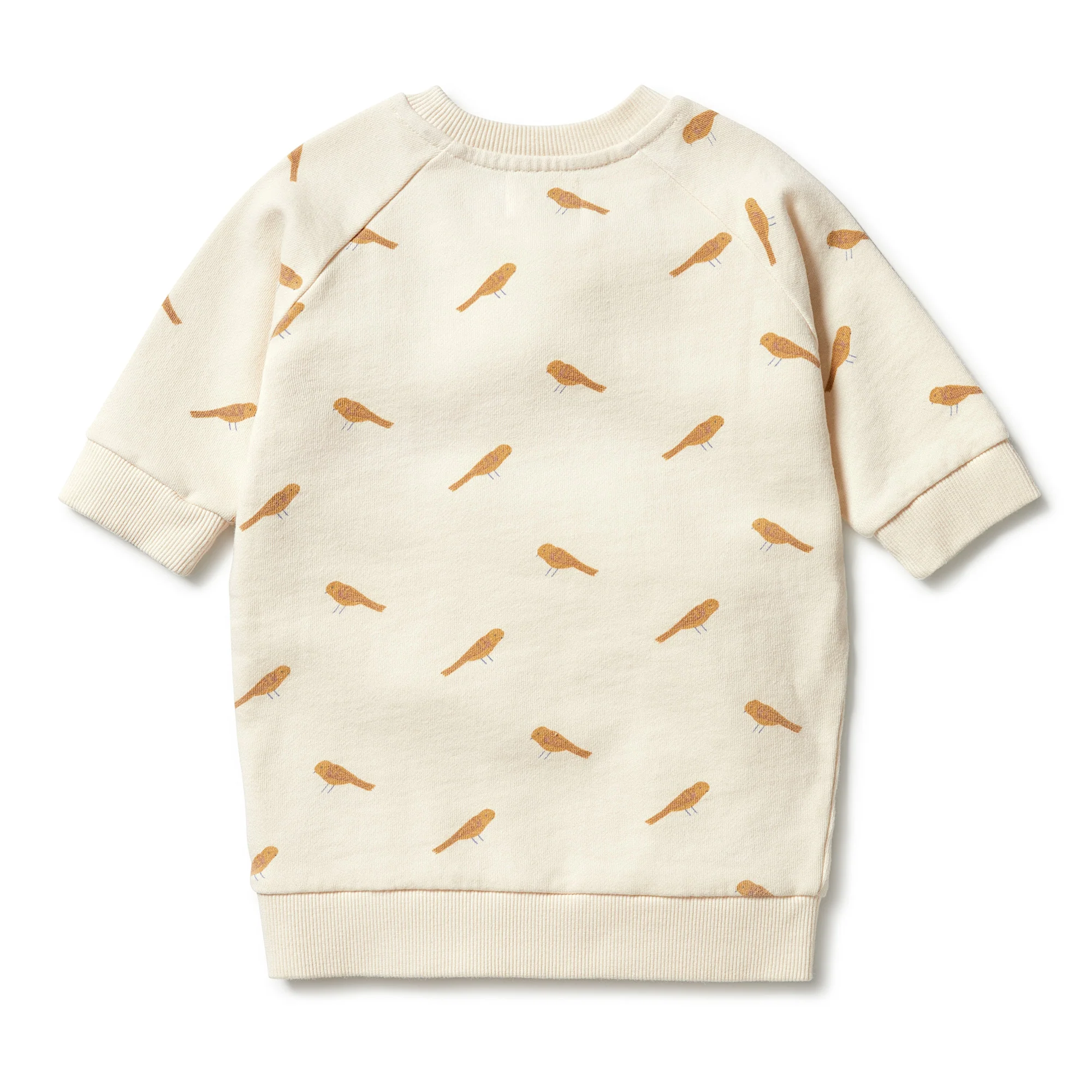 Wilson and Frenchy Organic Terry Sweat Dress - Tweet Tweet - Image 4