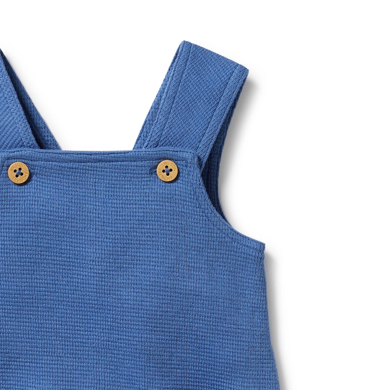 Organic Waffle Overall - Brilliant Blue - Image 3
