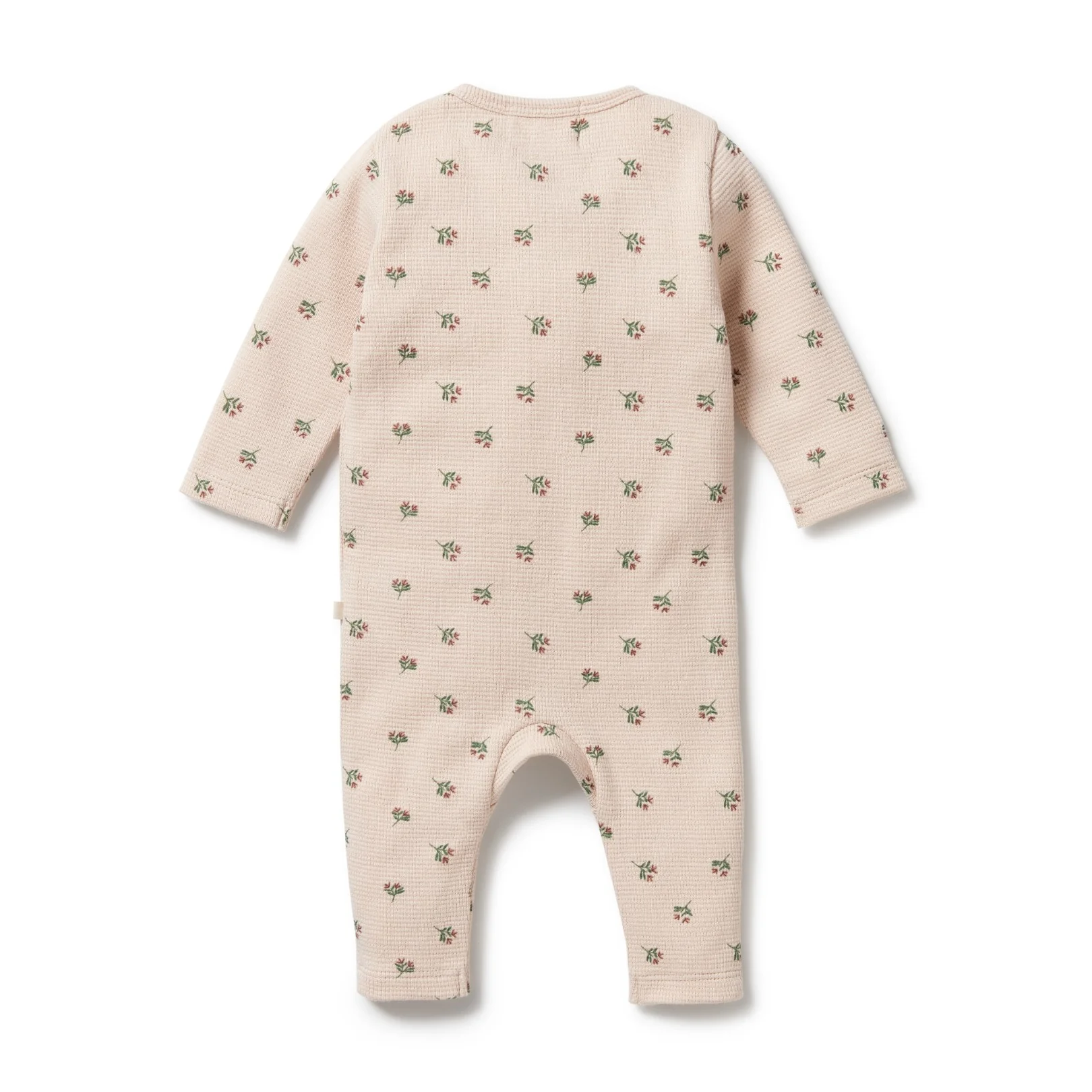 Organic Waffle Ruffle Zipsuit - Emily Floral - Image 6