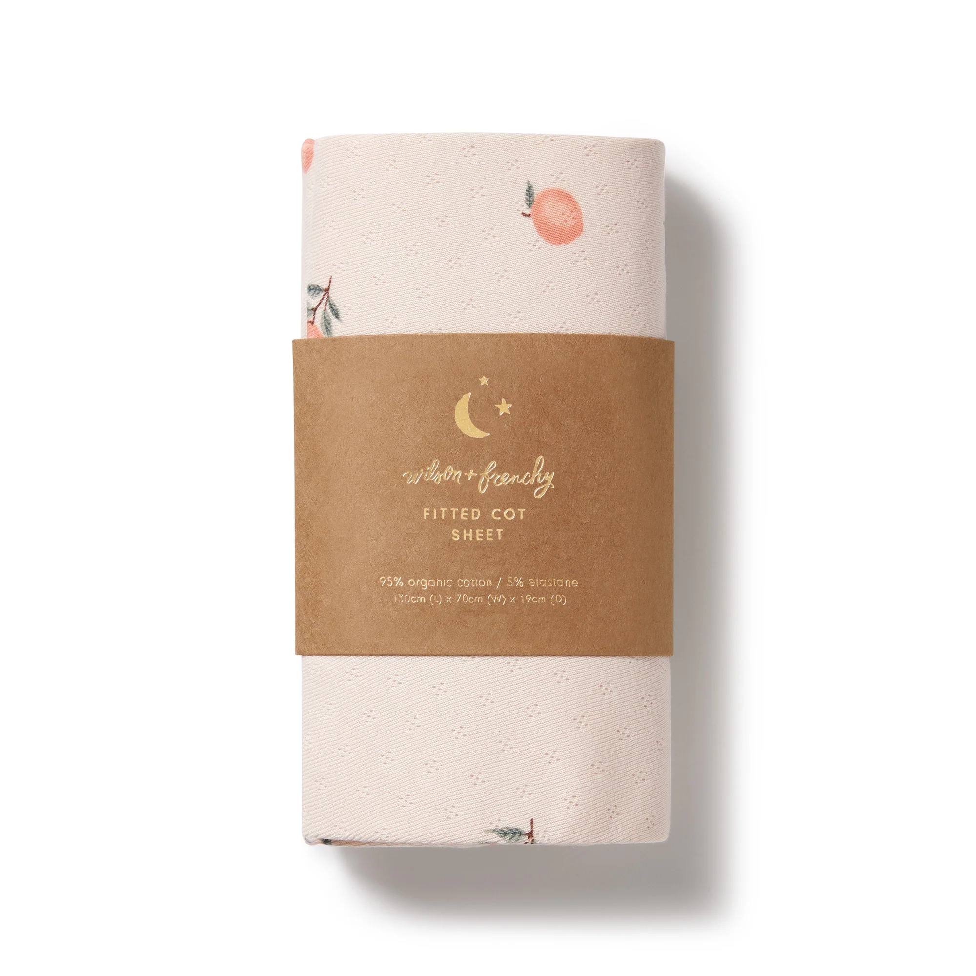 Peaches Organic Pointelle Cot Sheet - Image 3