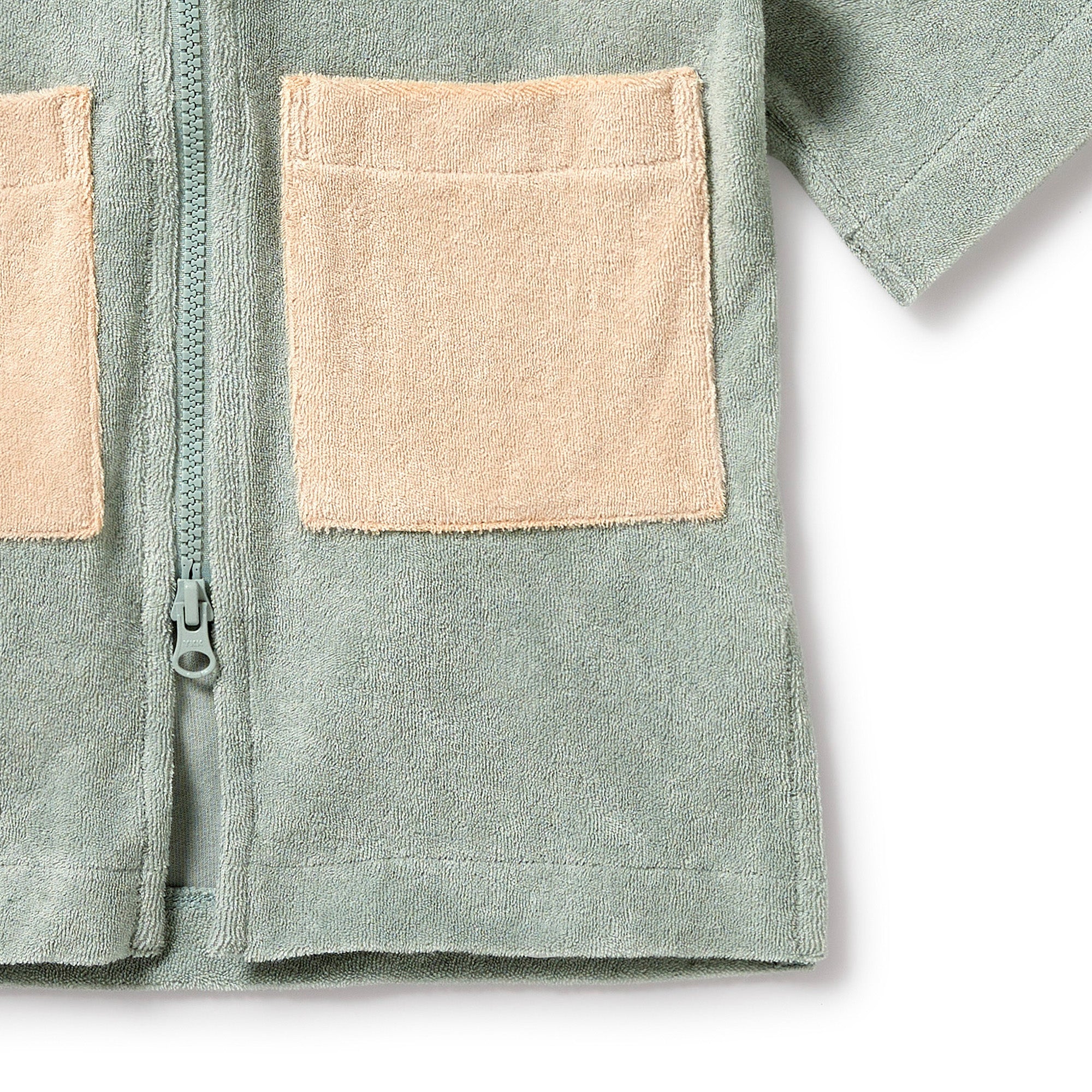 Pistachio Organic Terry Hooded Towel - Image 4
