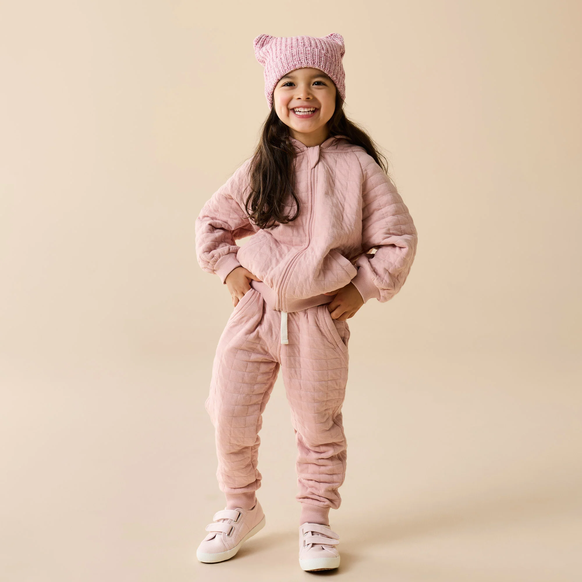 Rose Organic Quilted Sweat Pant - Image 3