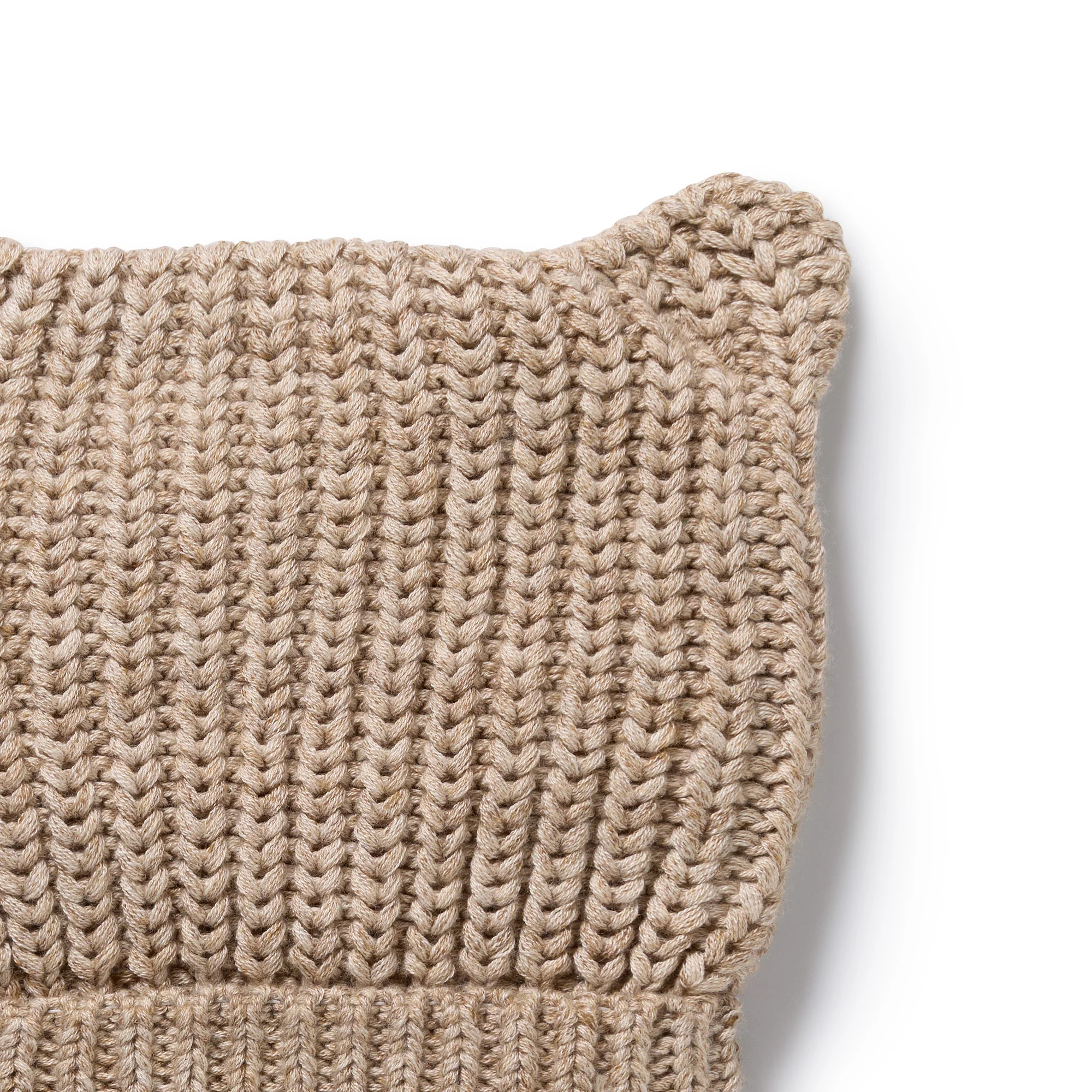 Sandstone Organic Knitted Bear Hat - Image 2