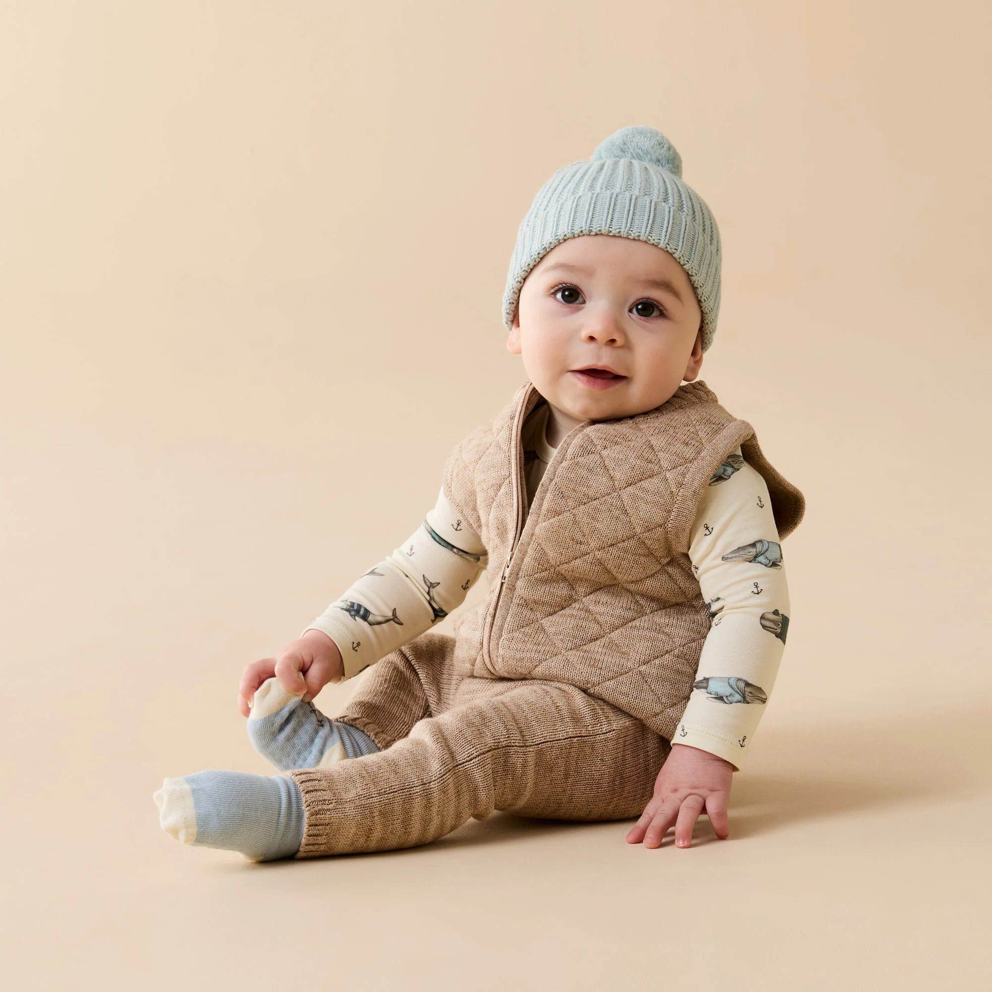 Sandstone Organic Knitted Vest - Image 2