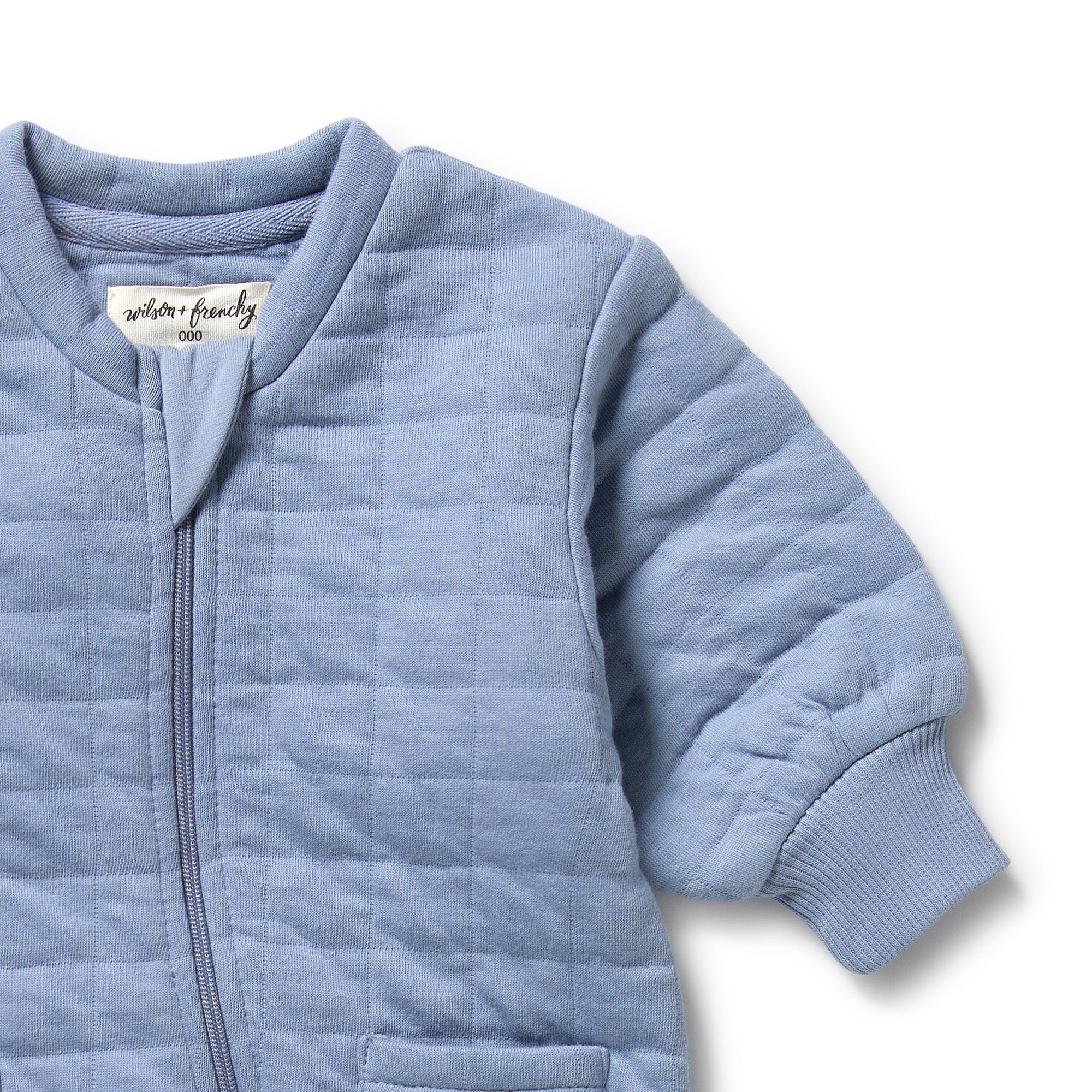 Wilson & Frenchy - Sky Blue Organic Quilted Growsuit - Image 2