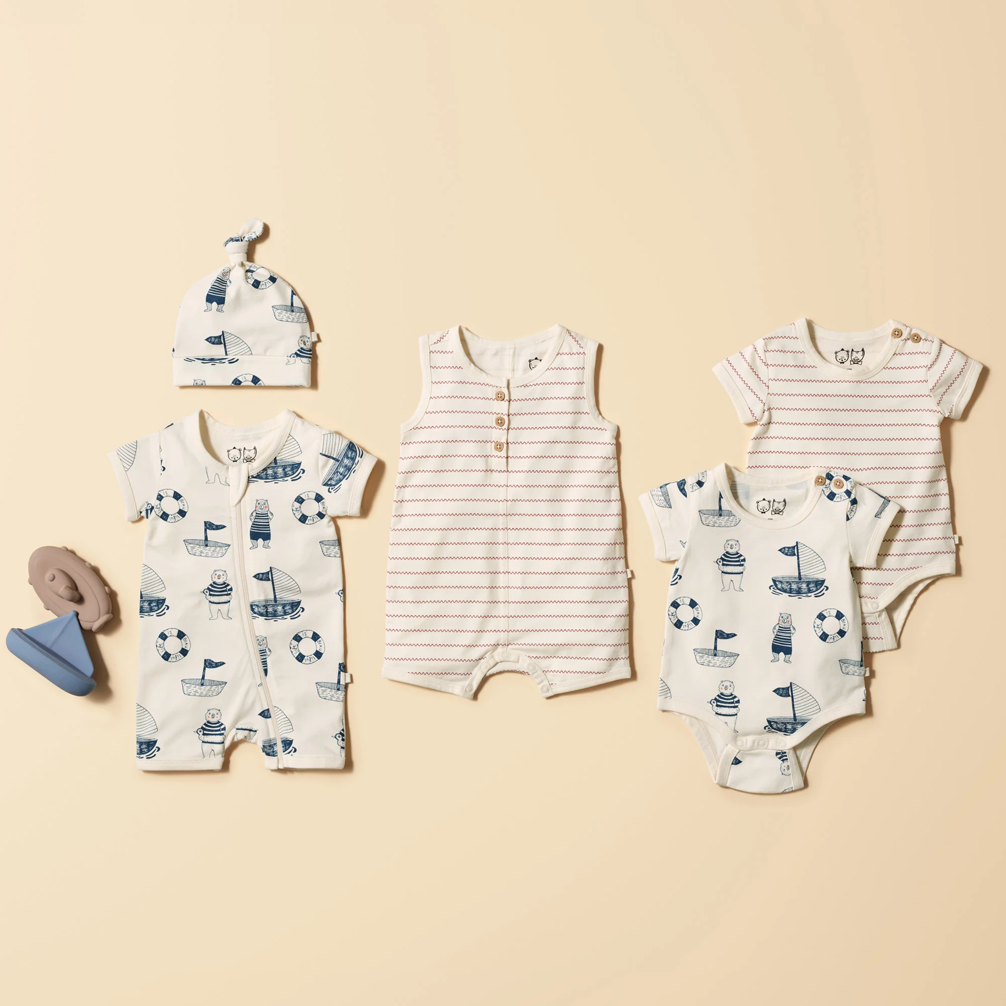 Wilson and Frenchy Squiggle Organic Henley Growsuit - Image 8