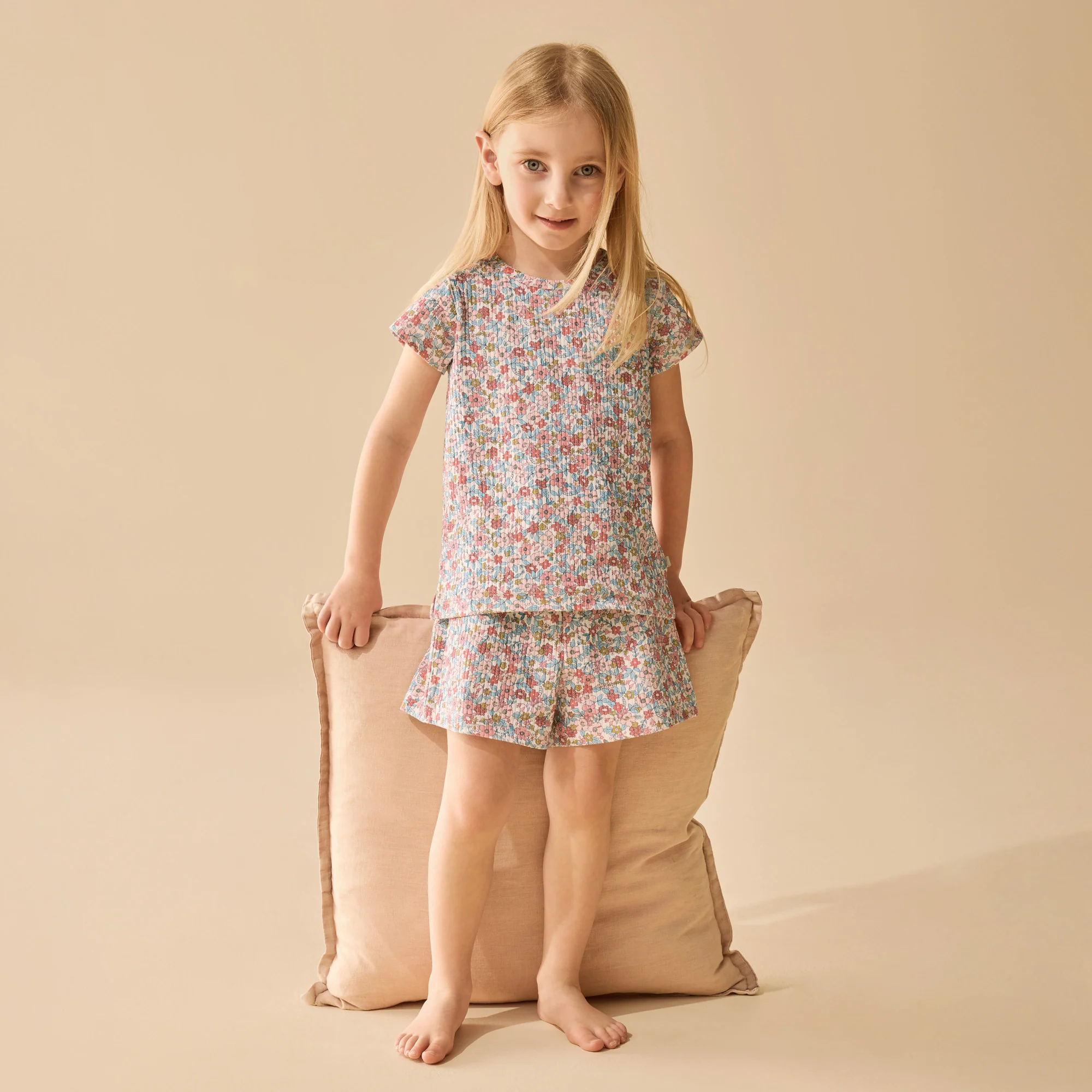 Organic Short Sleeved Pyjamas - Summer Bloom - Image 2