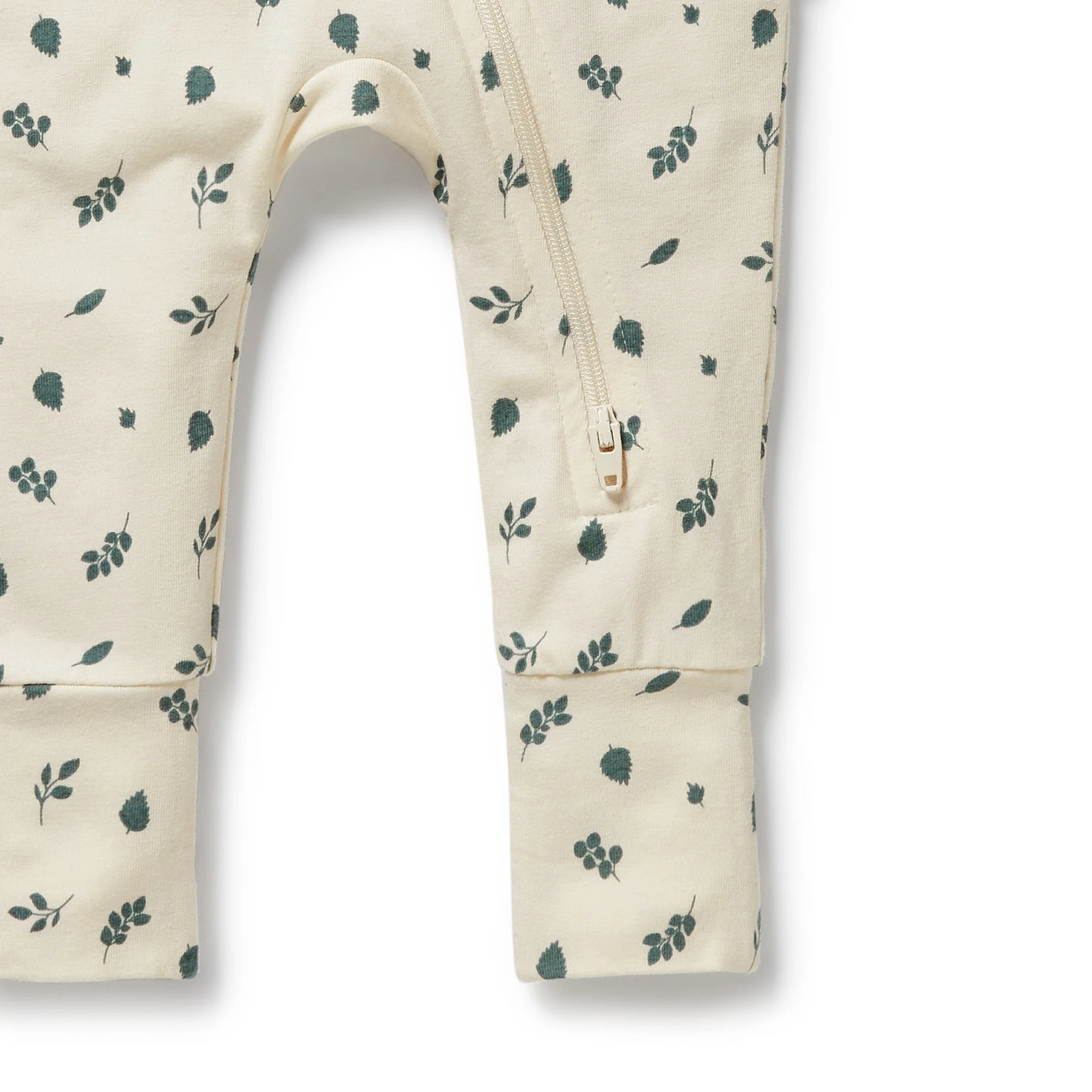 Wilson & Frenchy - Twilight Leaf Organic Zipsuit with Feet - Image 4