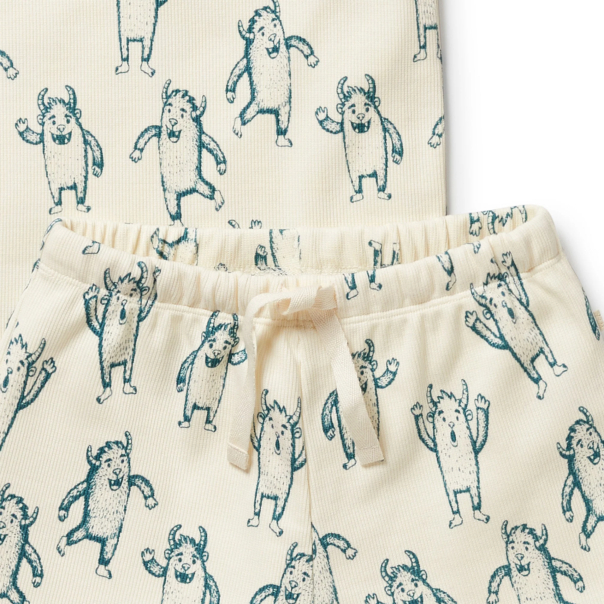 Organic Short Sleeved Pyjamas - Yeti - Image 3