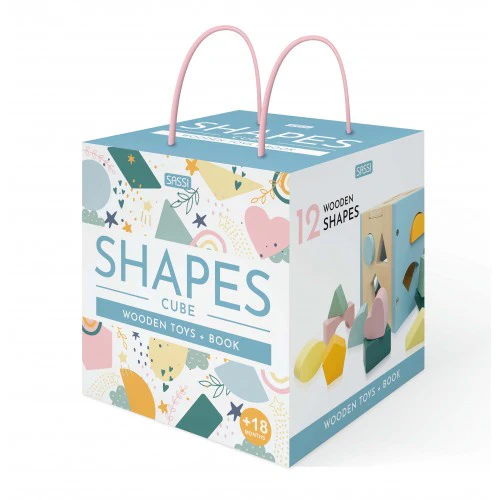 Wooden Sorting Box and Book - Shapes