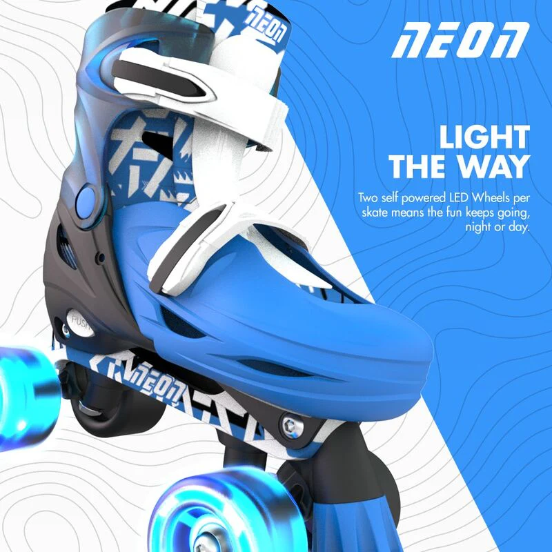 Neon Combo Skates - Goteki Blue - Image 2